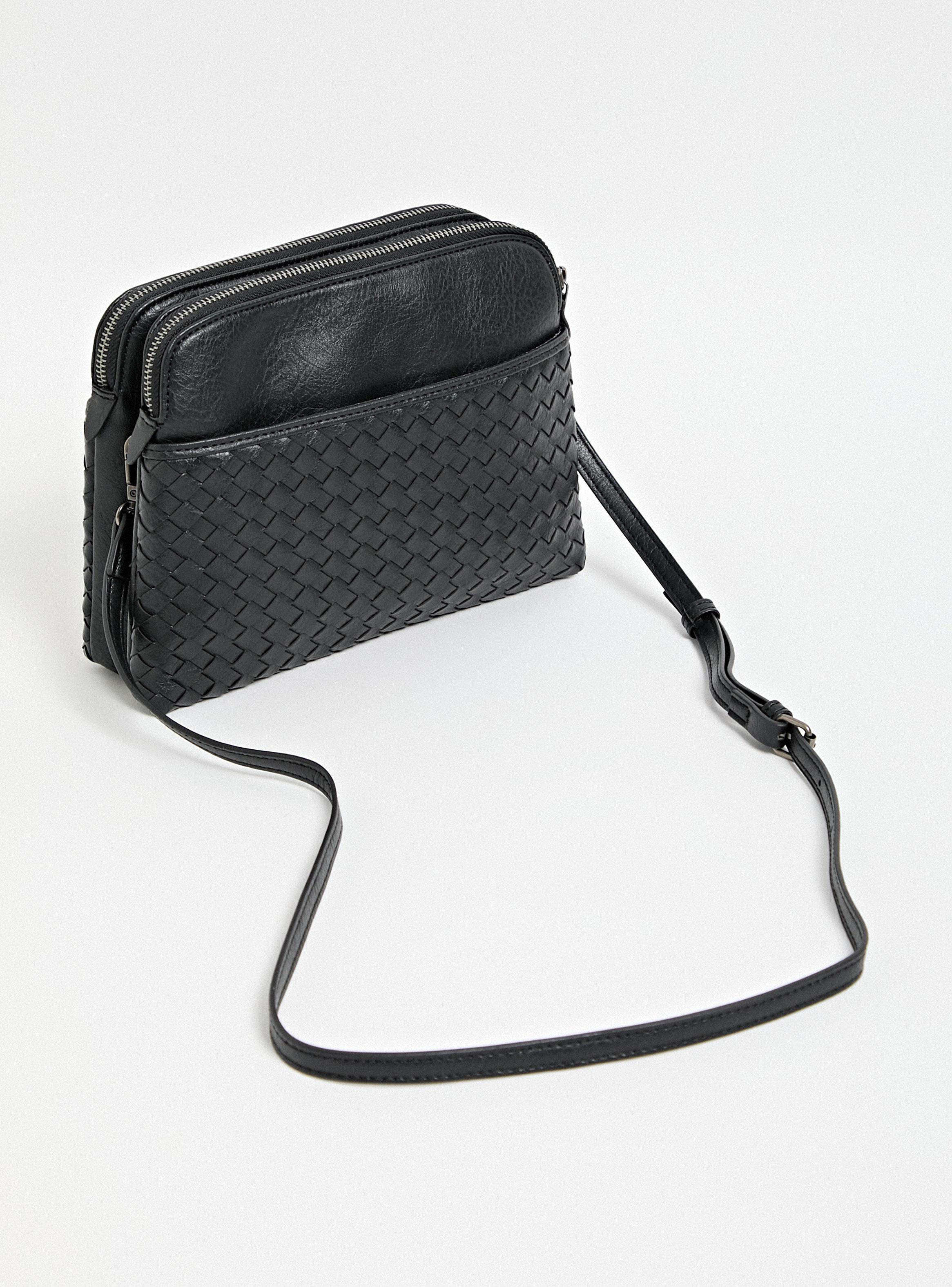 Cartera de Hombro Crossbody con Diseño Entramado-3