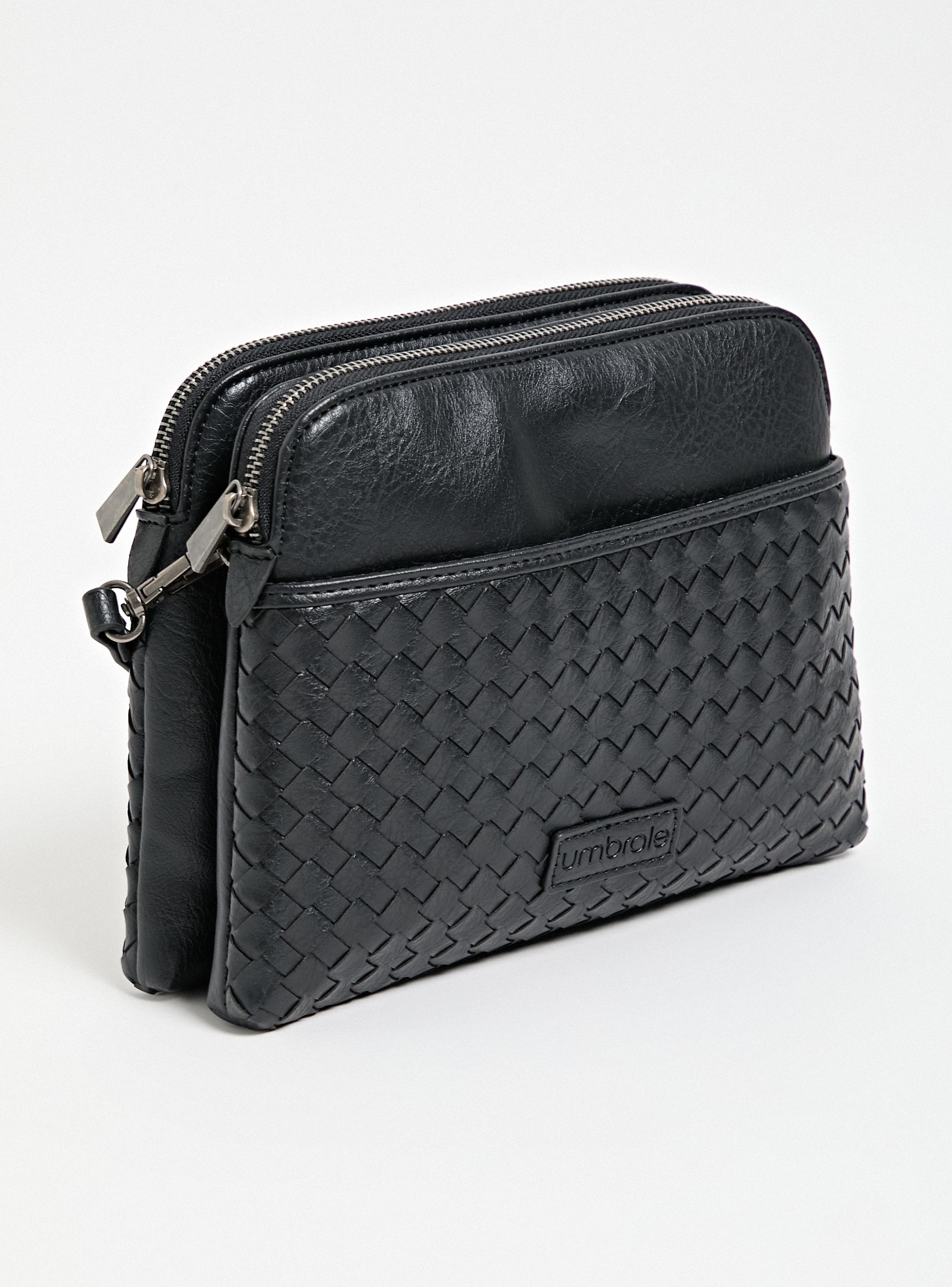Cartera de Hombro Crossbody con Diseño Entramado-2