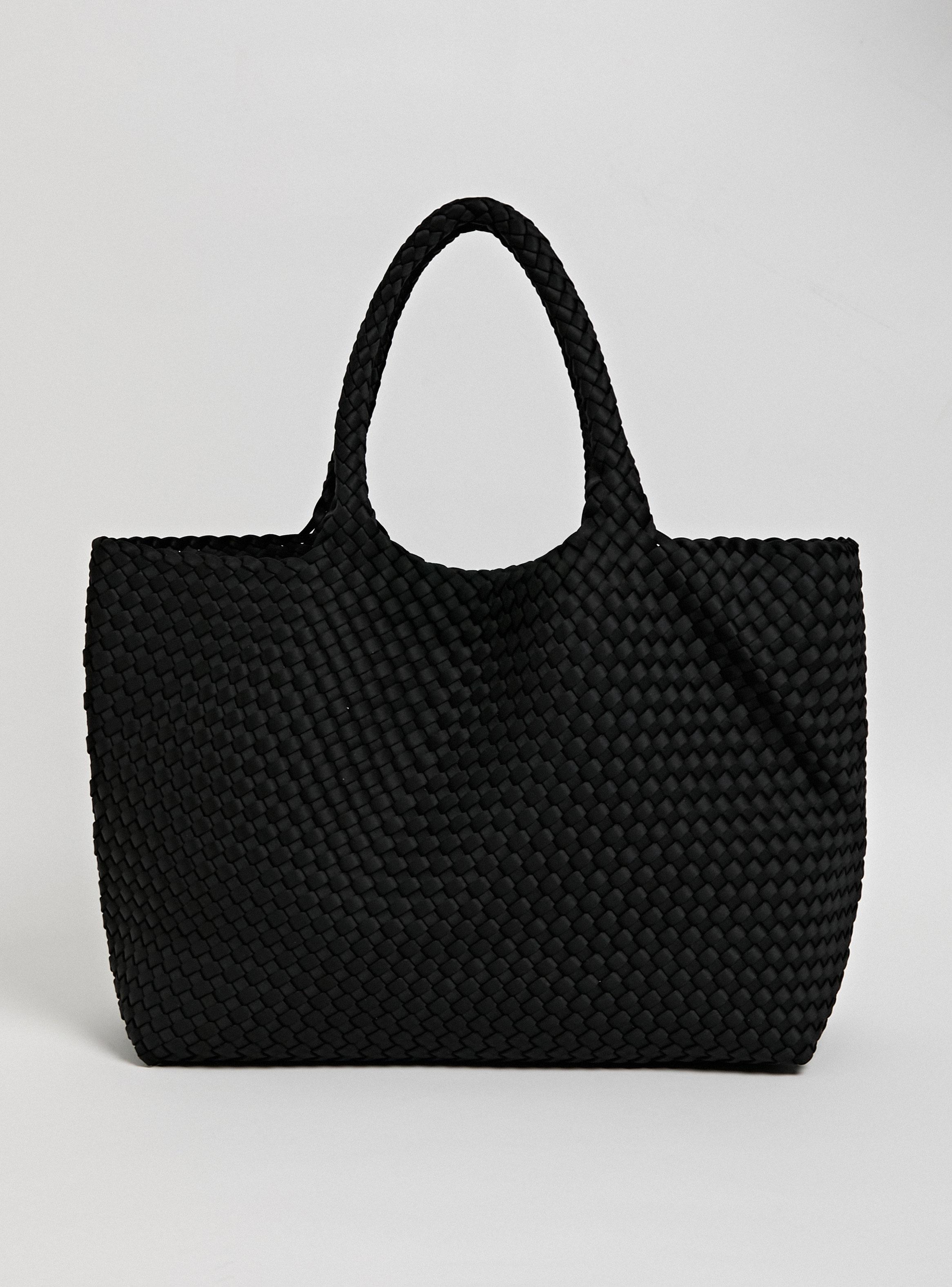 Cartera de Hombro Estilo Tote Entramada-3