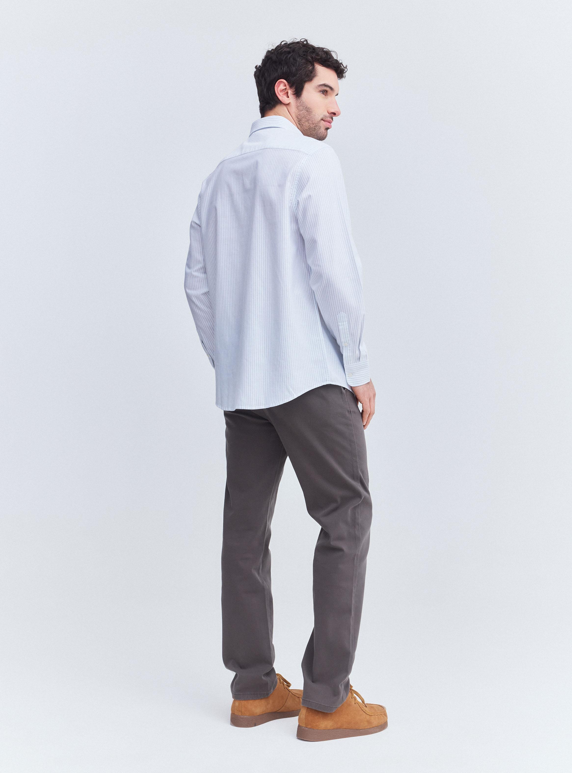 Camisa Print Rayas Bolsillo-5