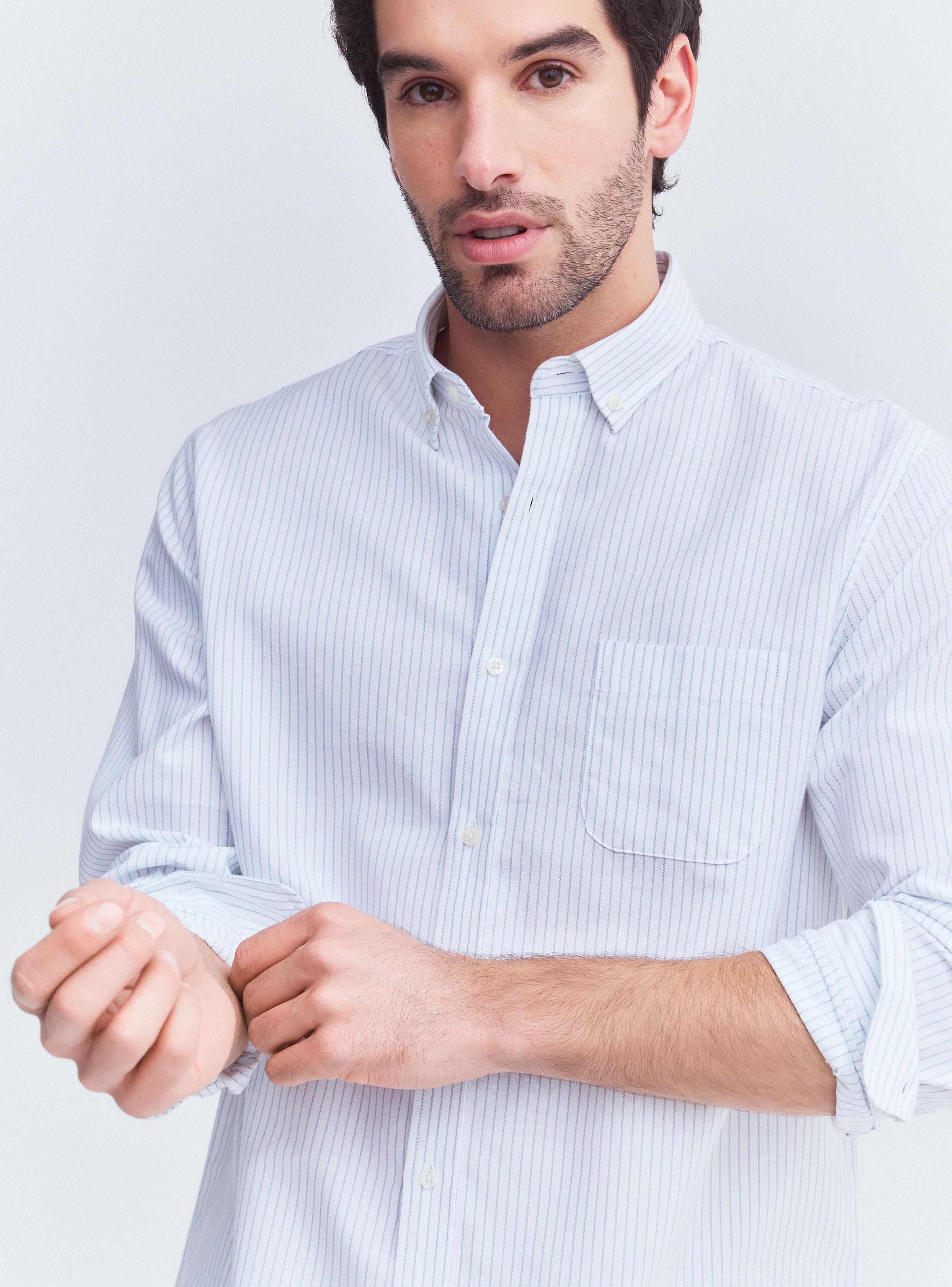 Camisa Print Rayas Bolsillo-2
