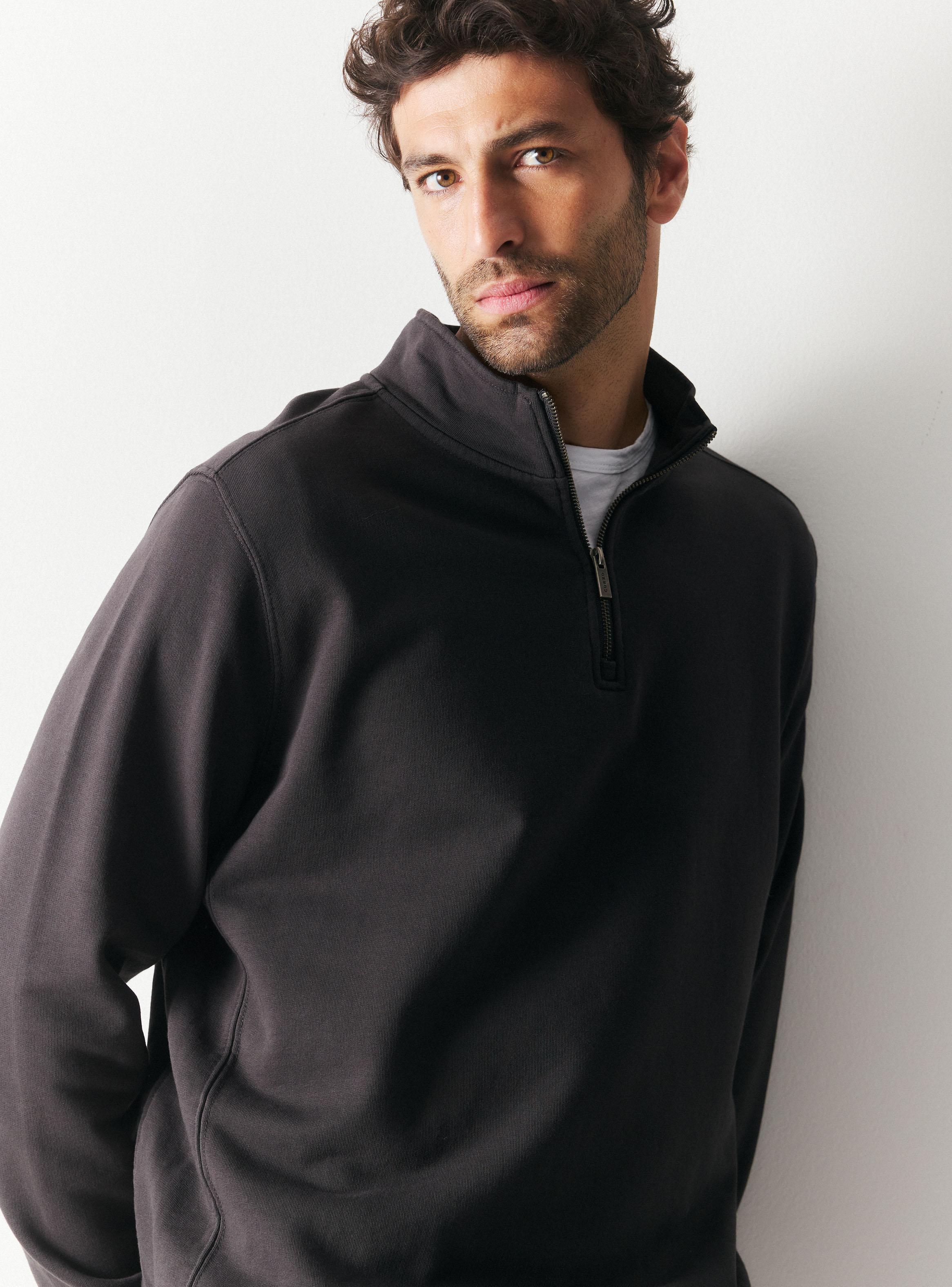 Polerón Half Zipper Liso-2