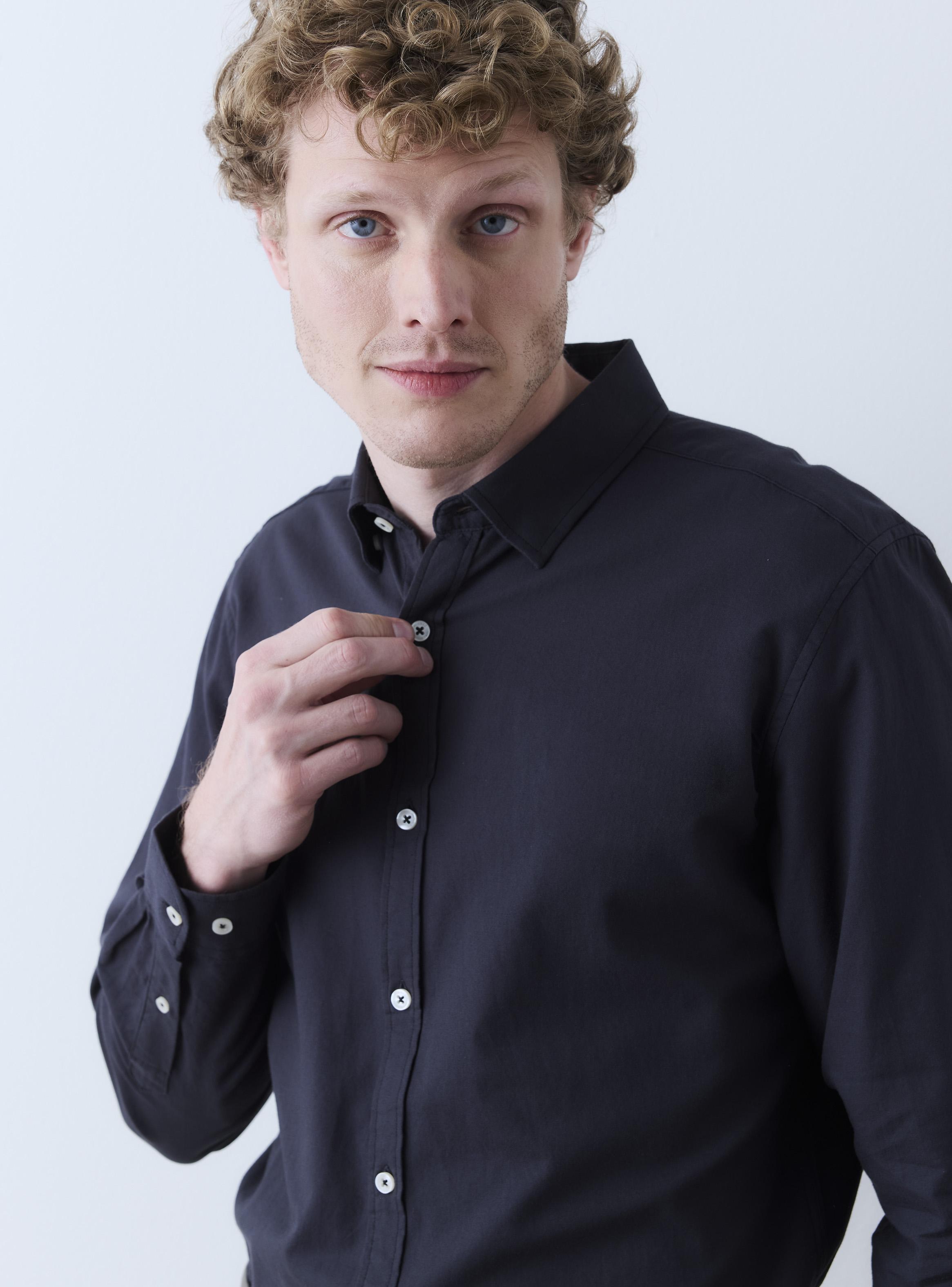 Camisa Semi Oxford Colores Lisos-2