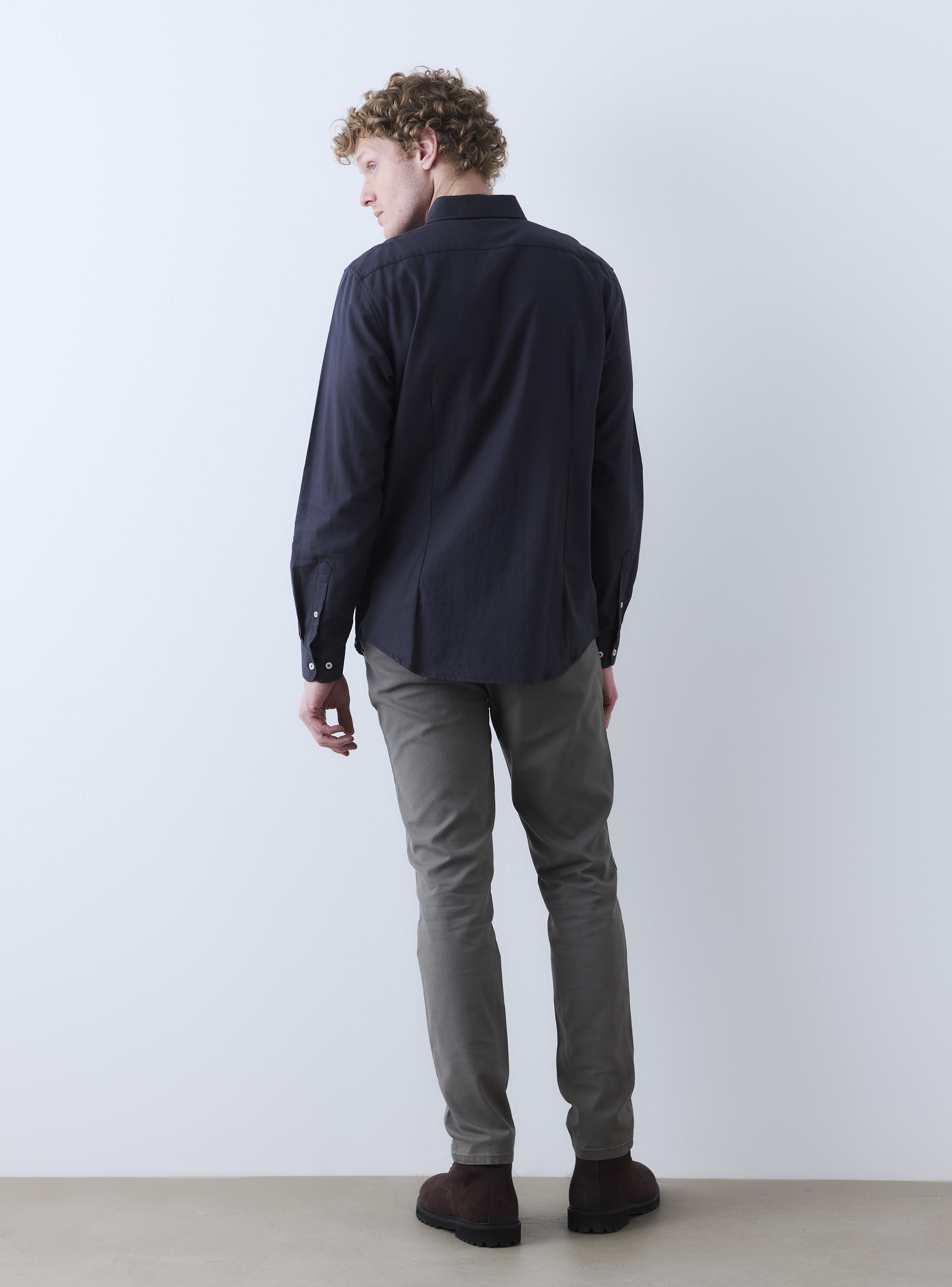 Camisa Semi Oxford Colores Lisos-5