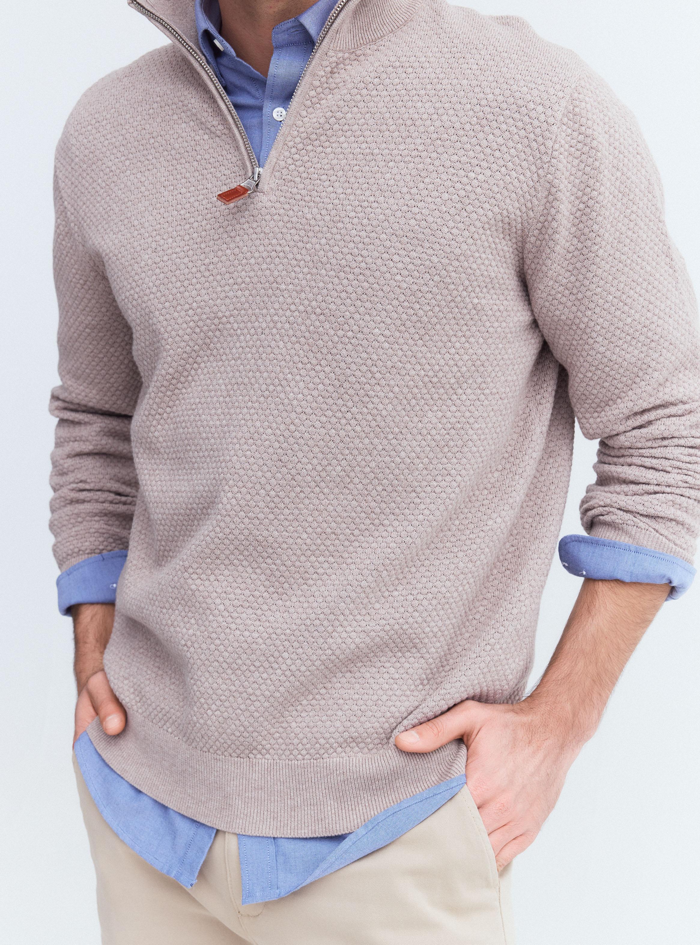 Sweater Cuello Alto Tejido Texturado-3