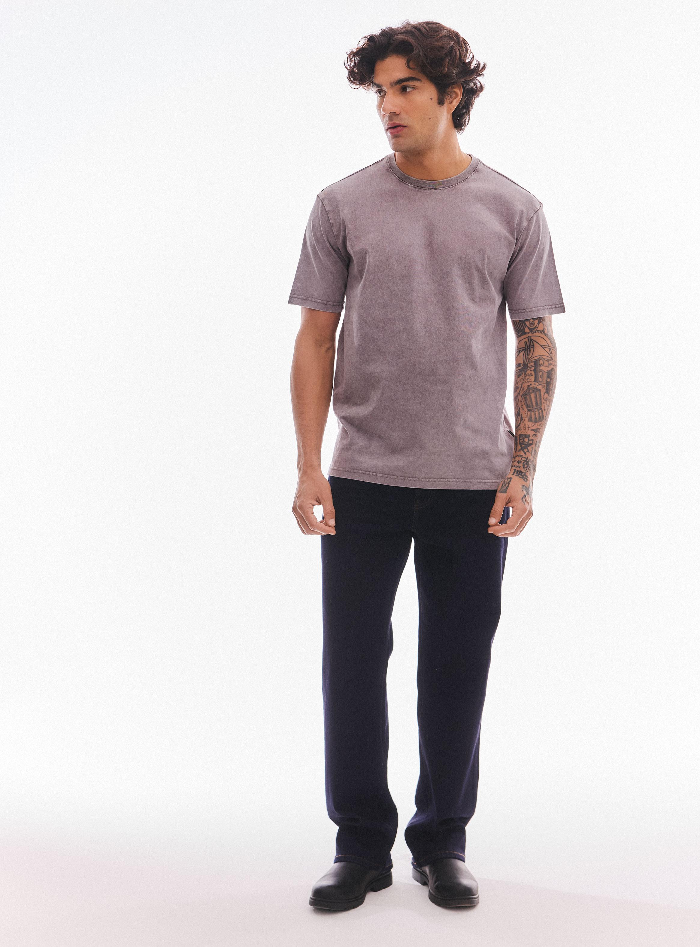 Jeans Relax con Basta Desgastada-4