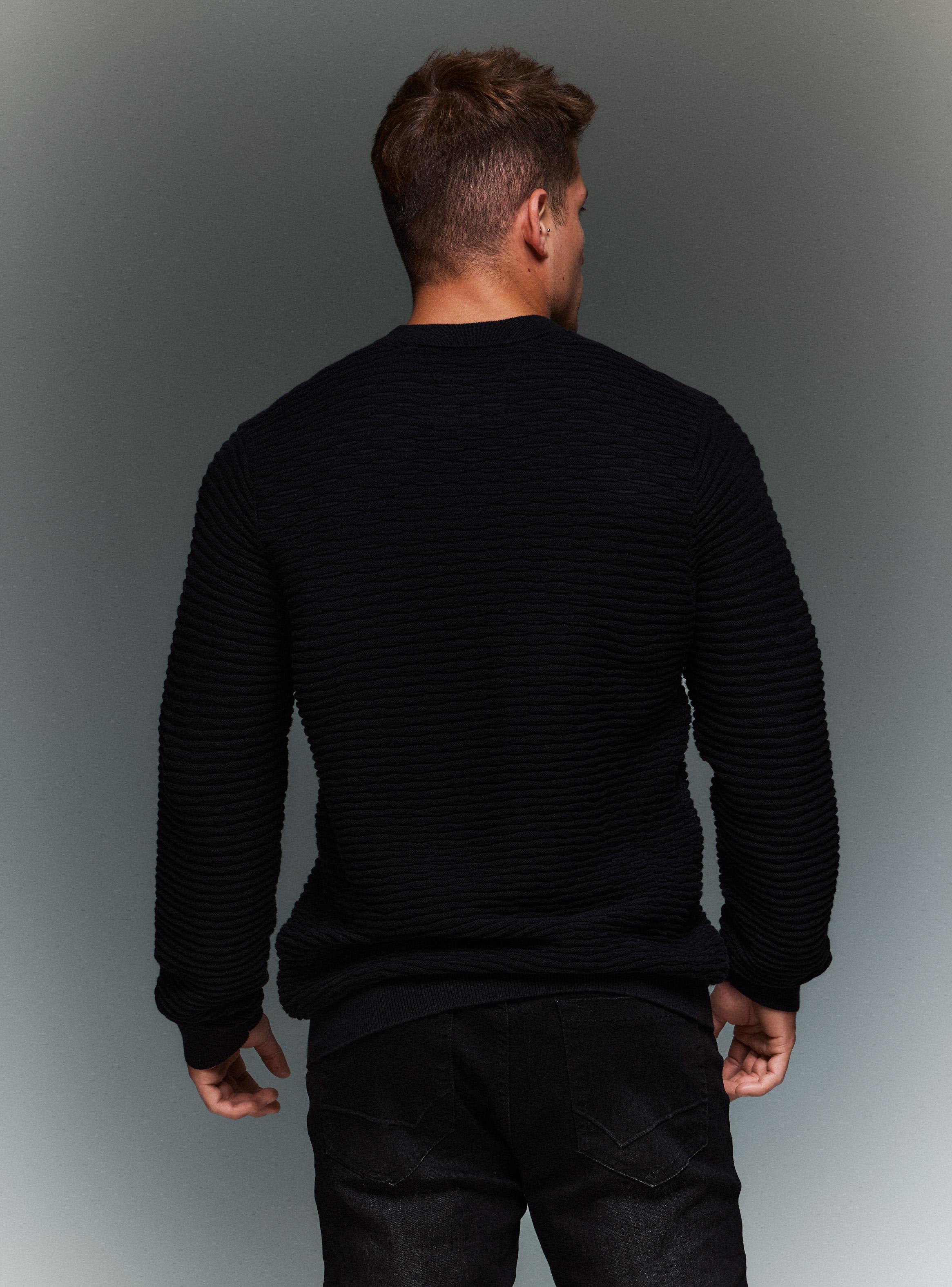 Sweater Punto Fantasía Ondeado-1
