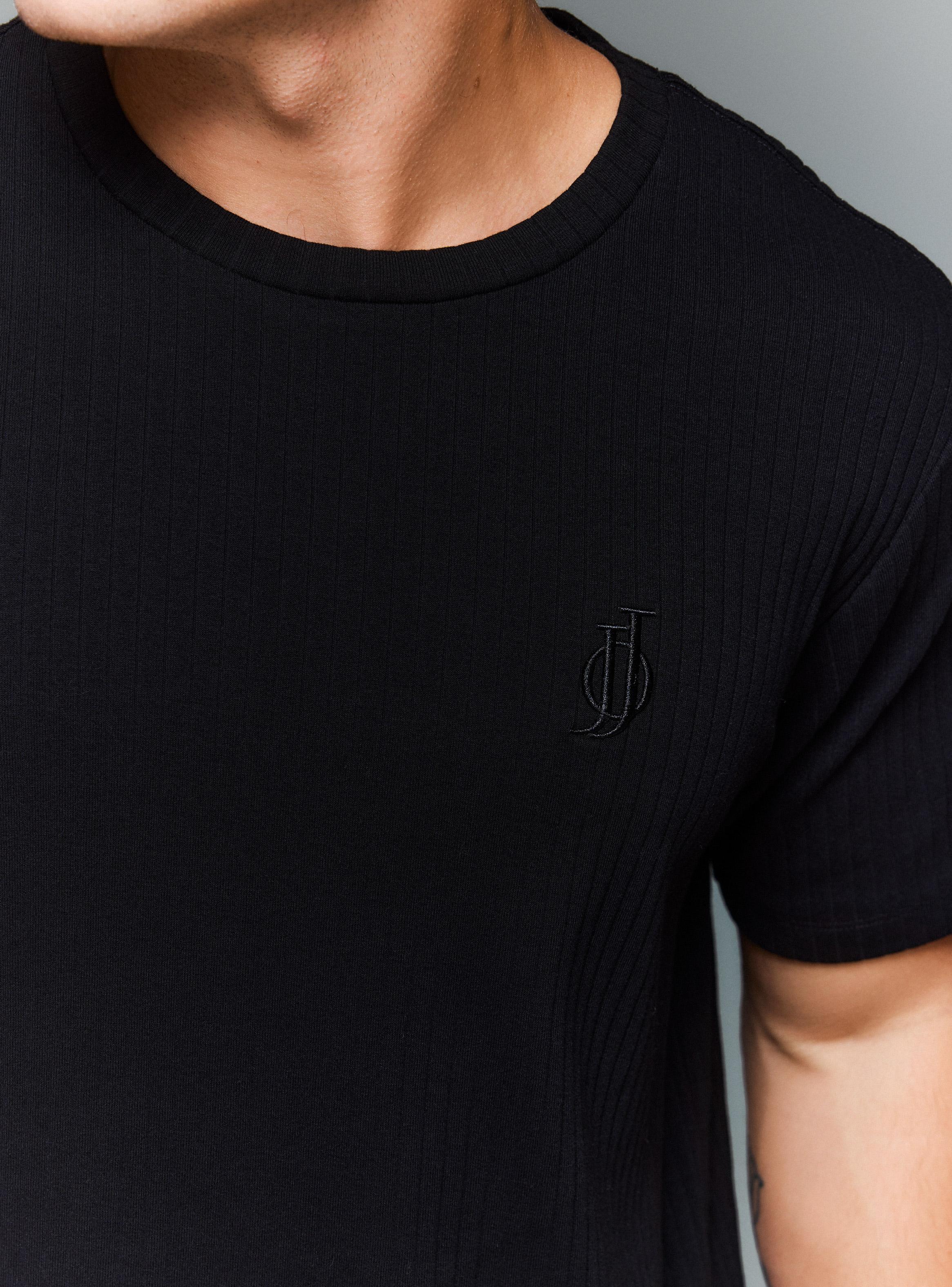 Polera Long Fit Tela Texturada-3