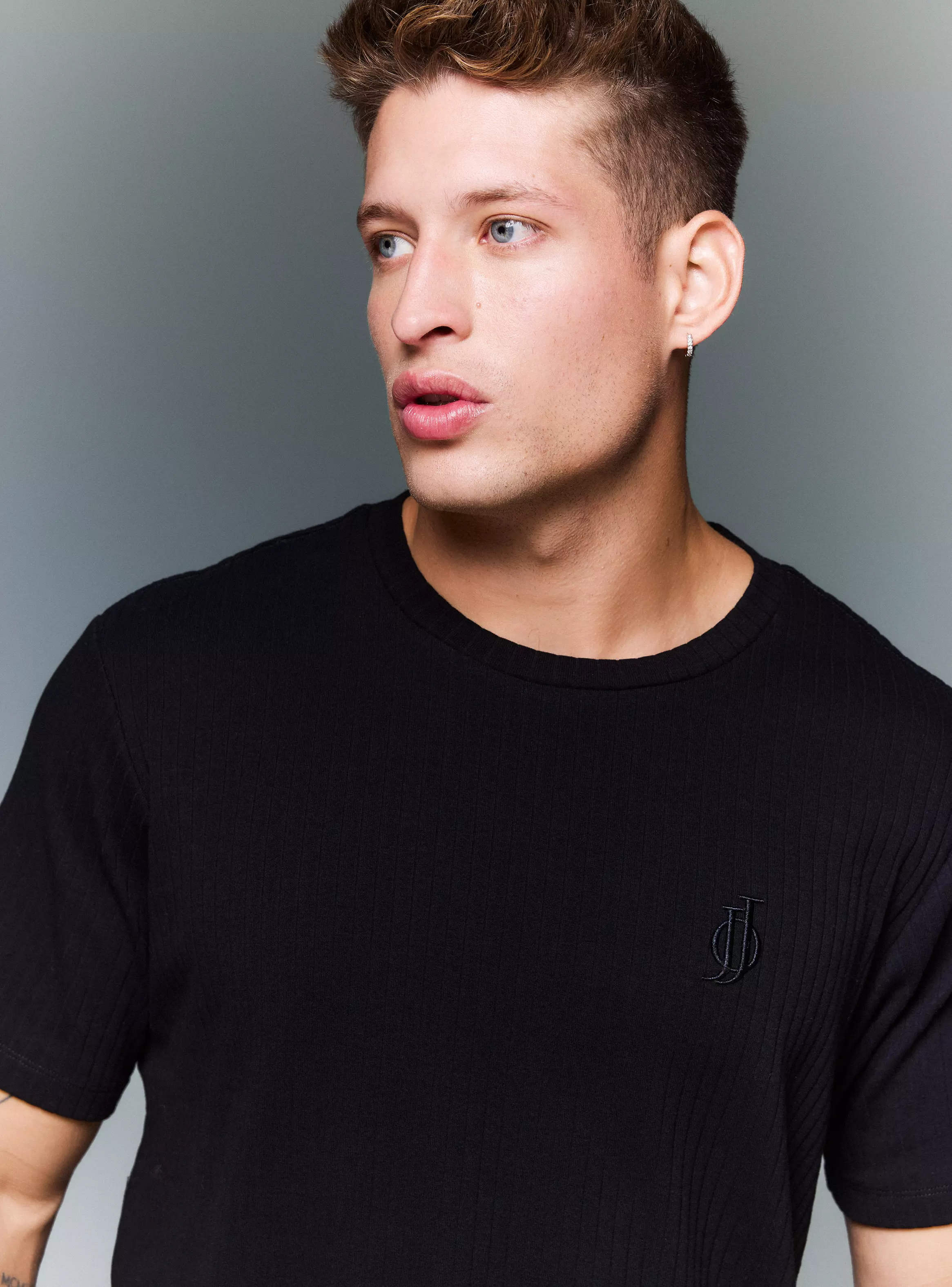 Polera Long Fit Tela Texturada-2
