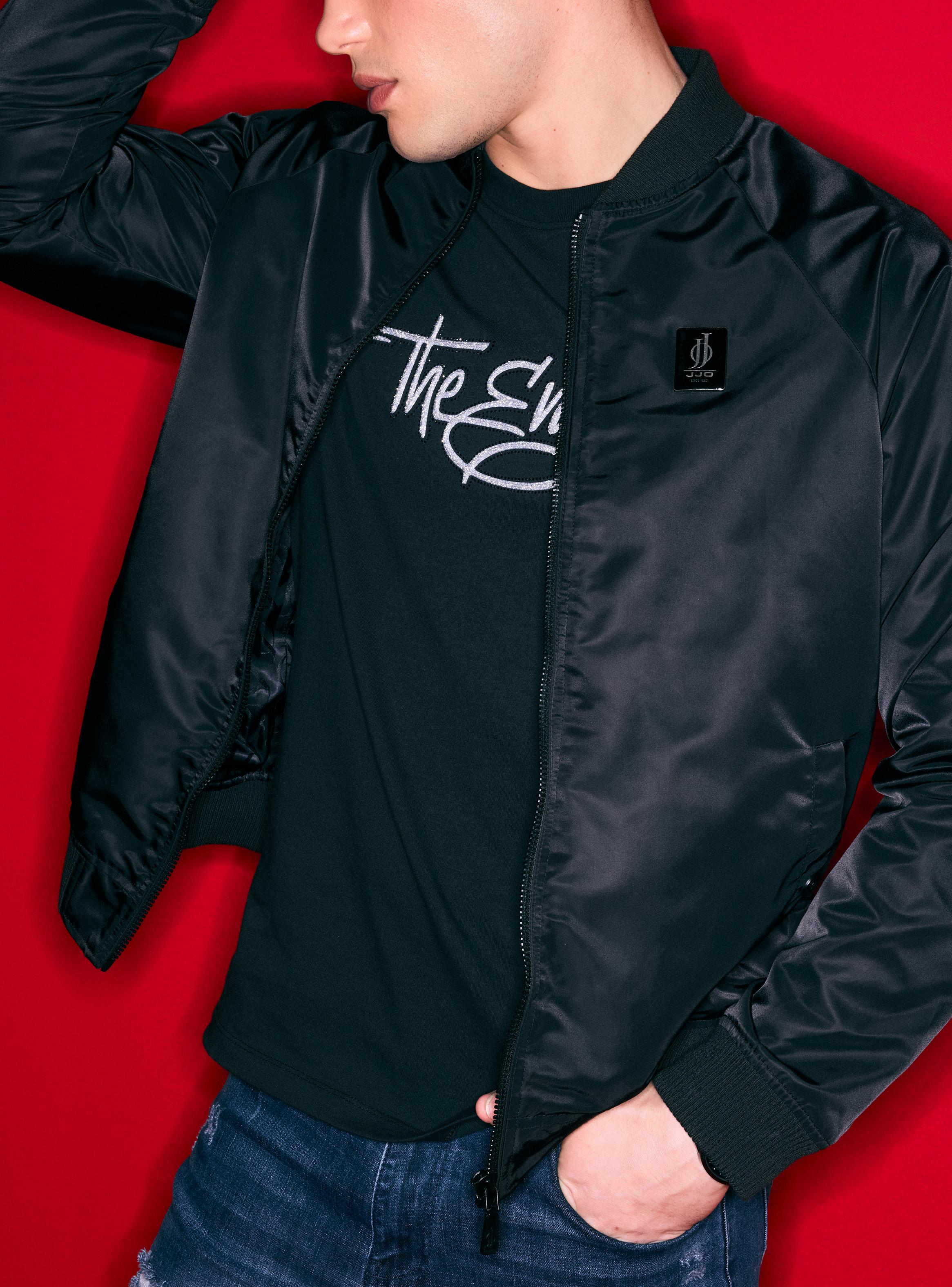 Chaqueta Bomber Logo Brillos Espalda-2