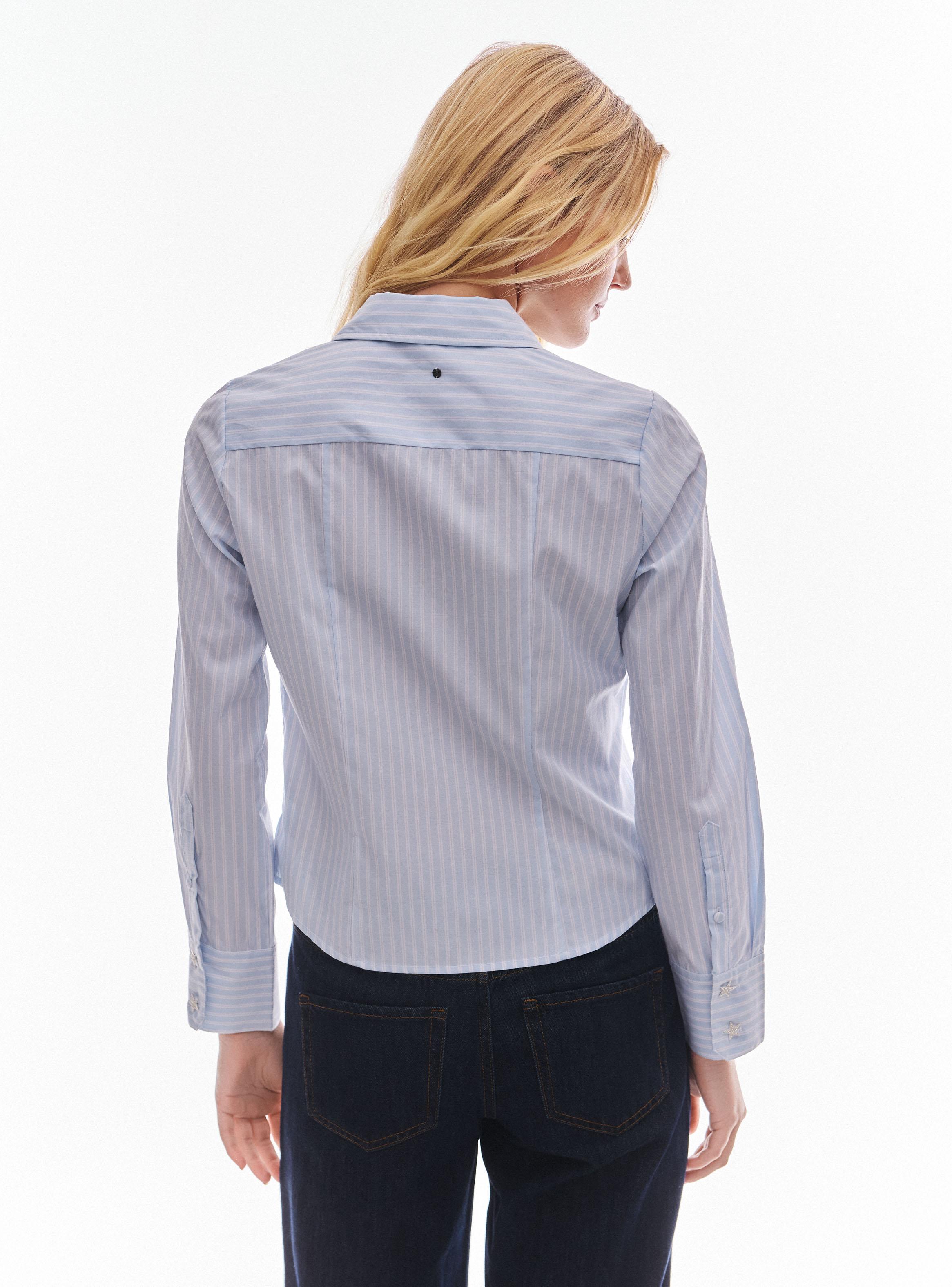 Blusa Rayas Botón Joya-1