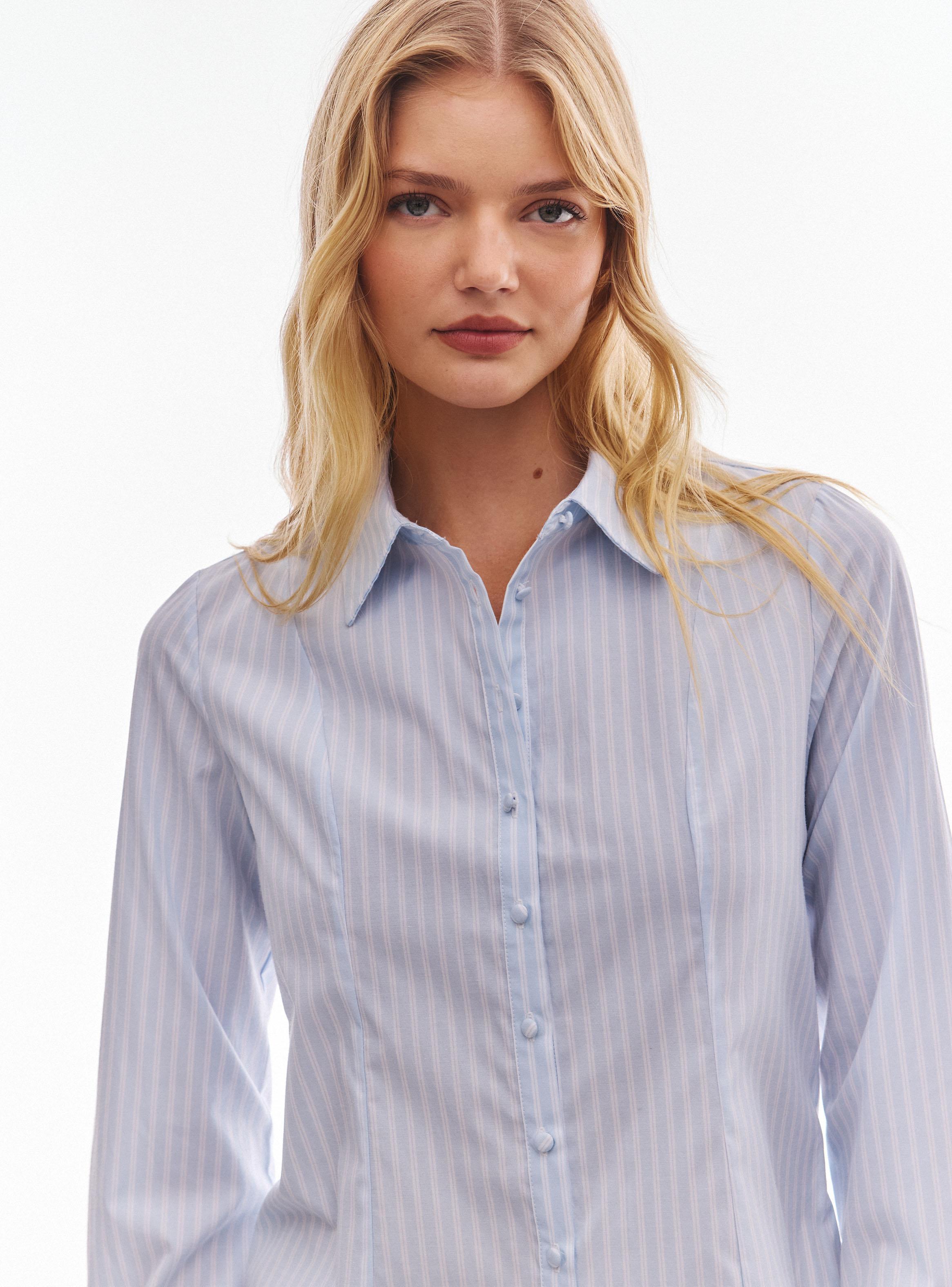 Blusa Rayas Botón Joya-2