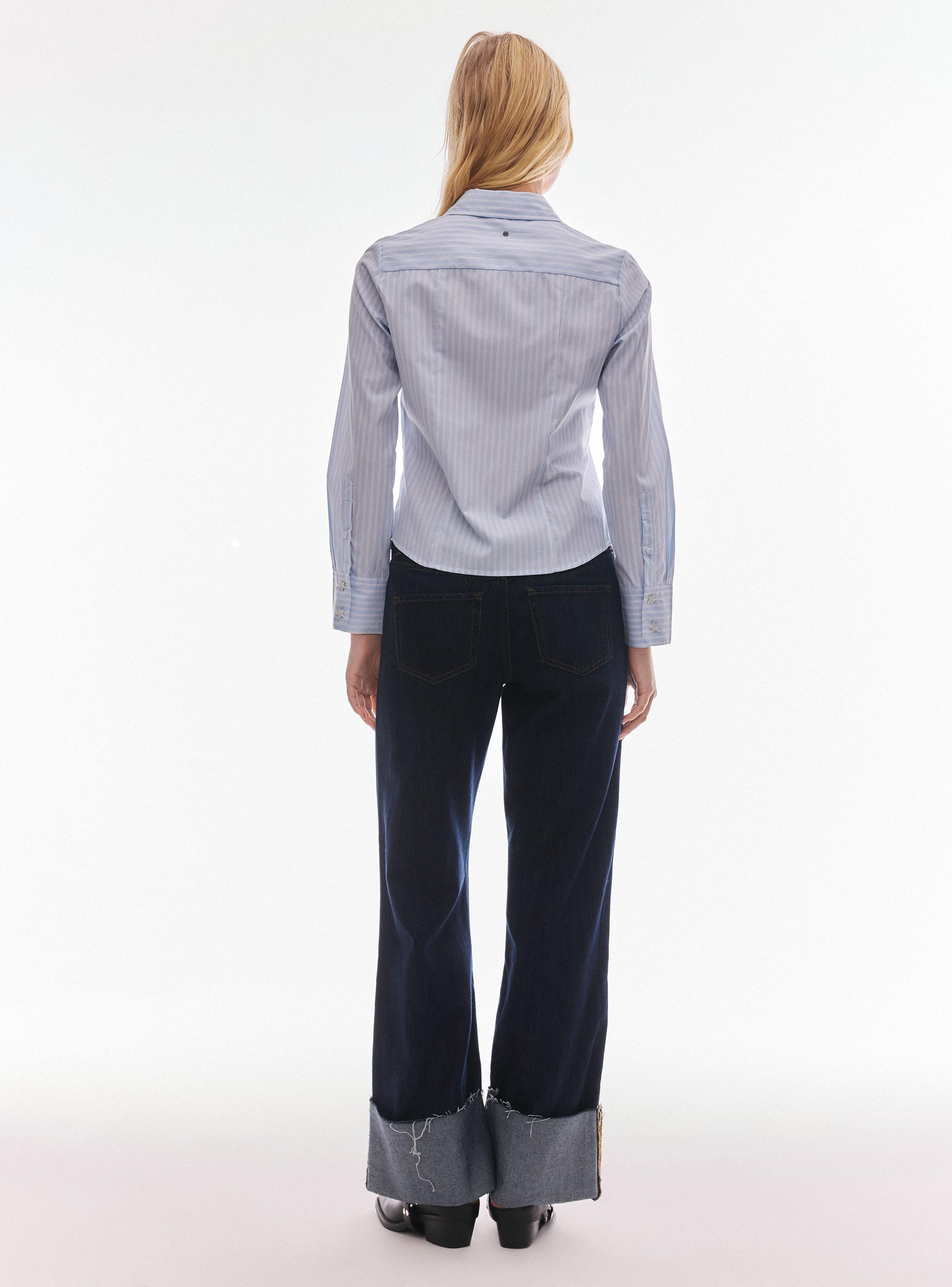 Blusa Rayas Botón Joya-5