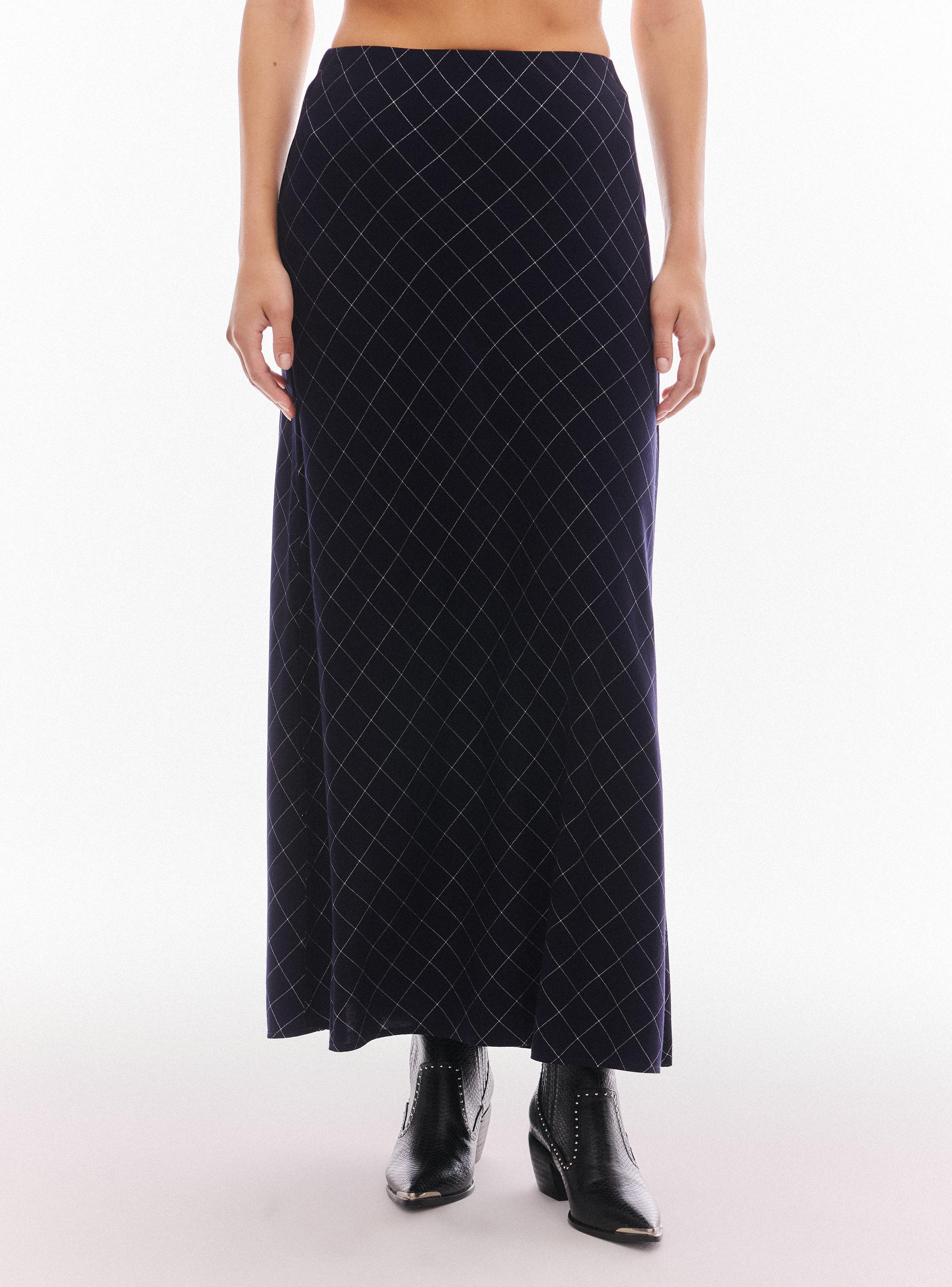 Falda Midi Cuadros-0