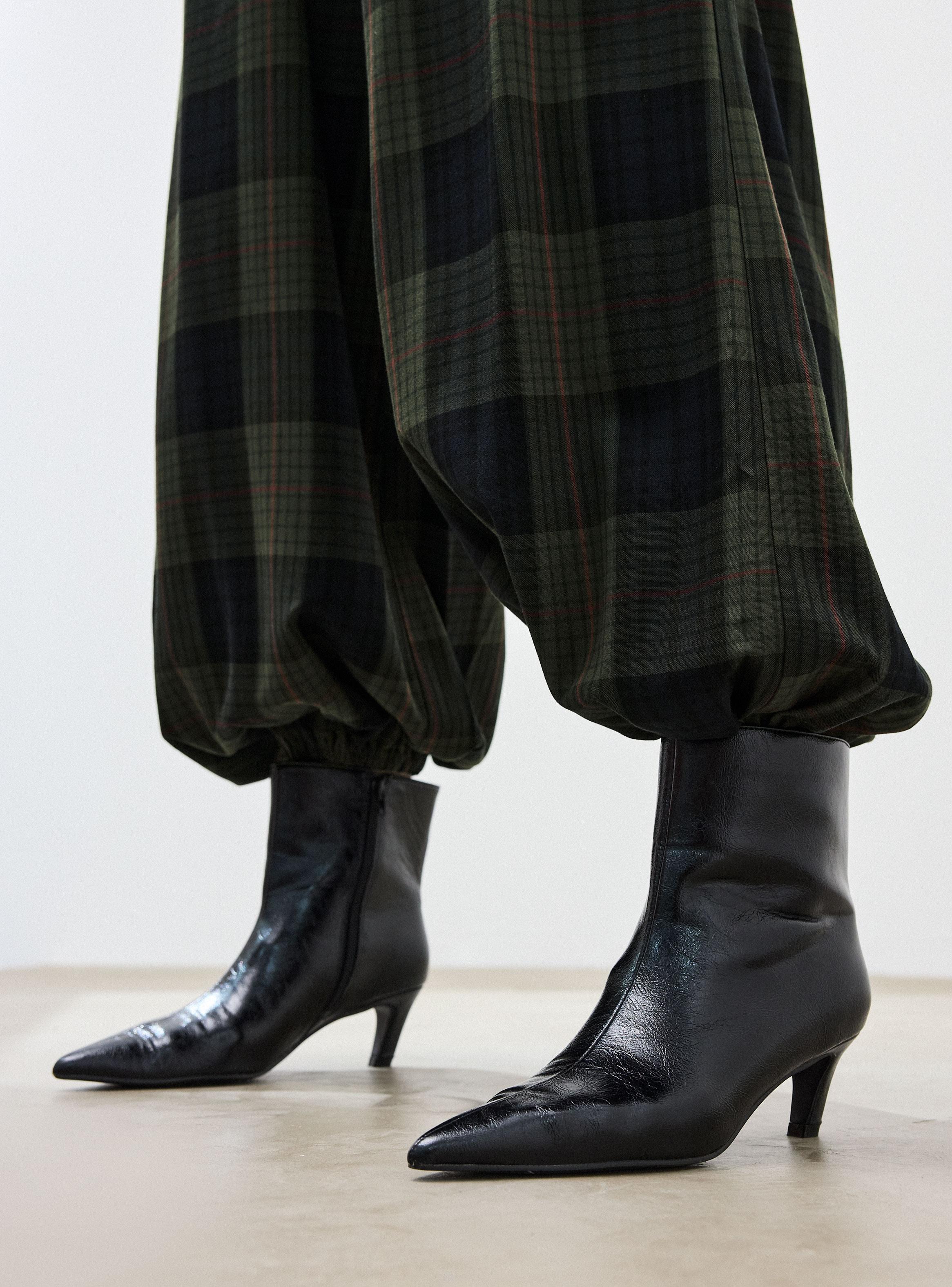 Pantalón Balloon Cintura Elasticada Diseño Cuadros-3