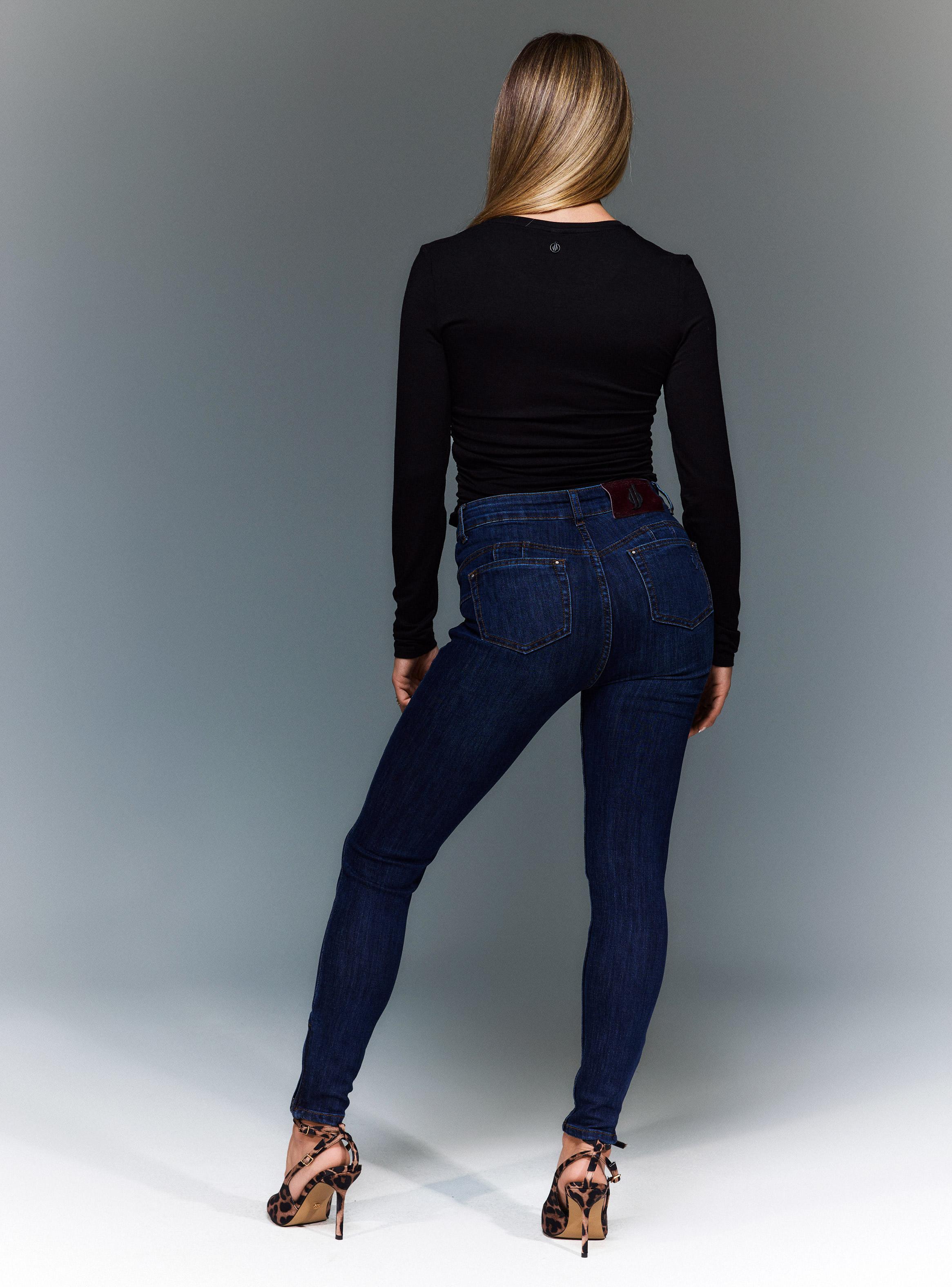 Jeans Skinny Push Up con Cierre en la Bota-5