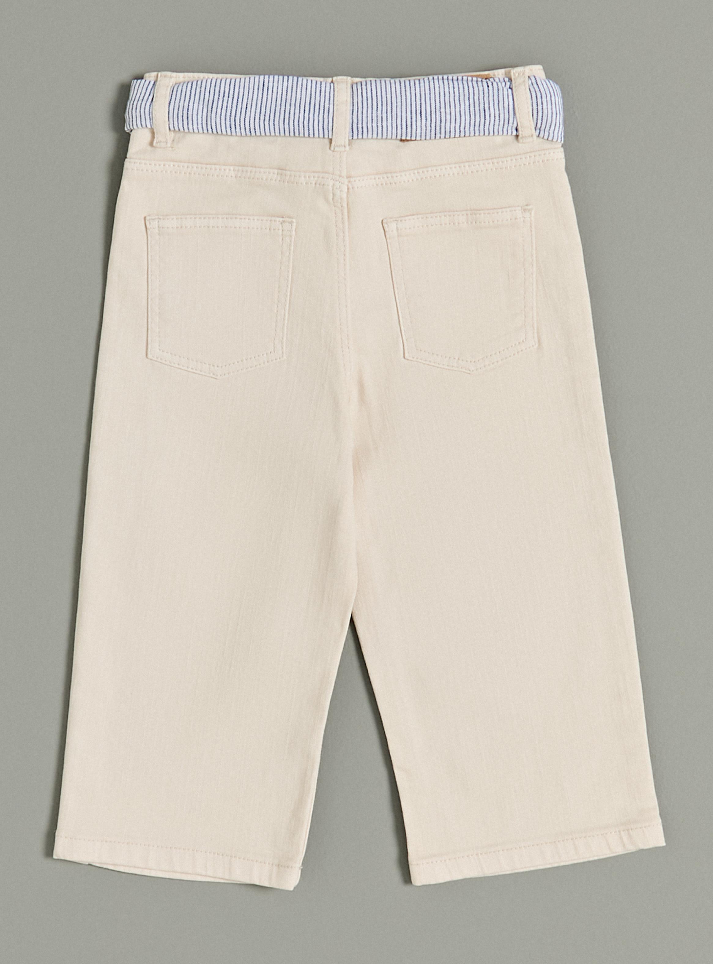 Pantalón con Cinturón Estampado a Rayas-2