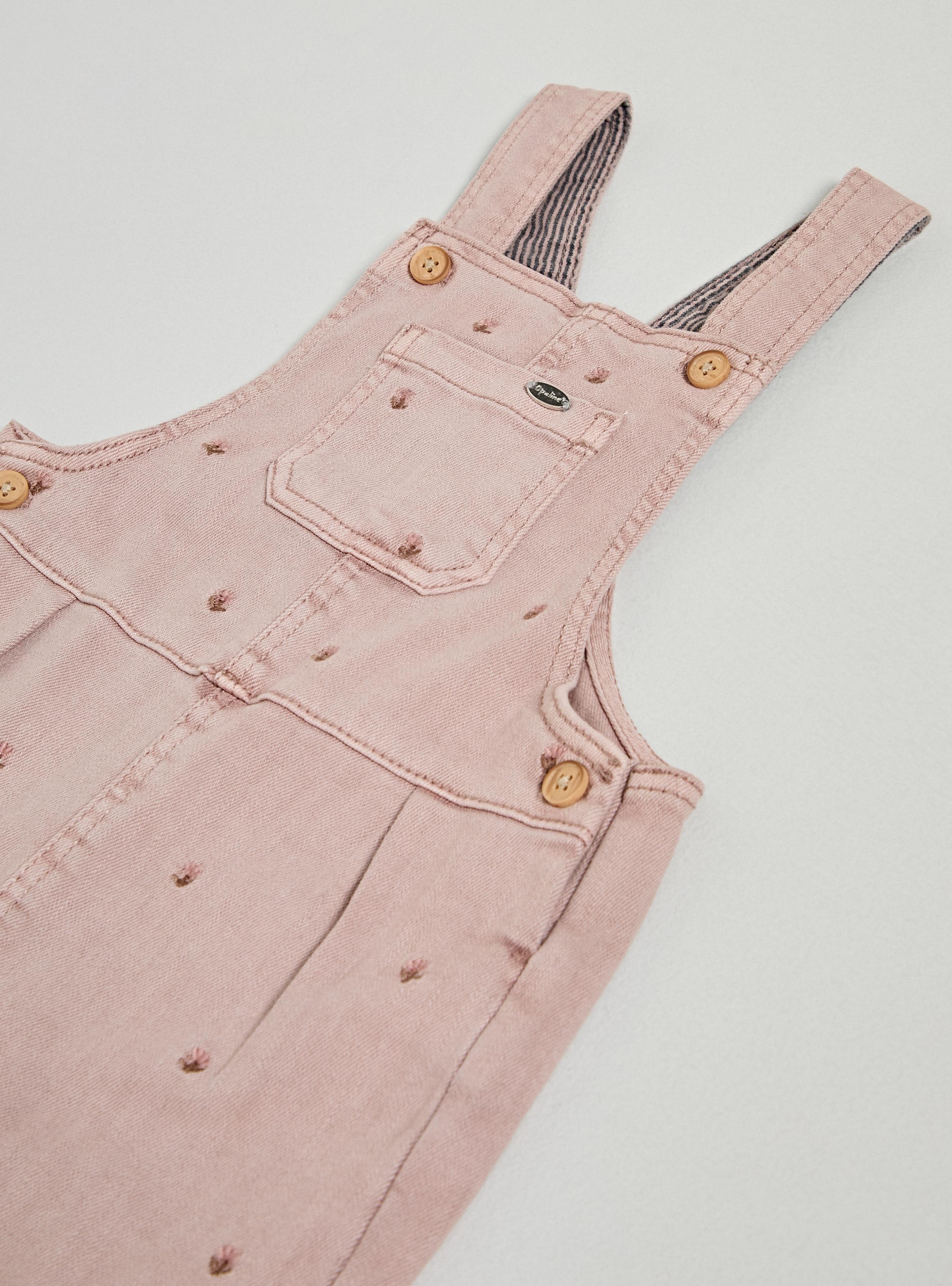 Jardinera Garment Dye con Bordado Floral-3