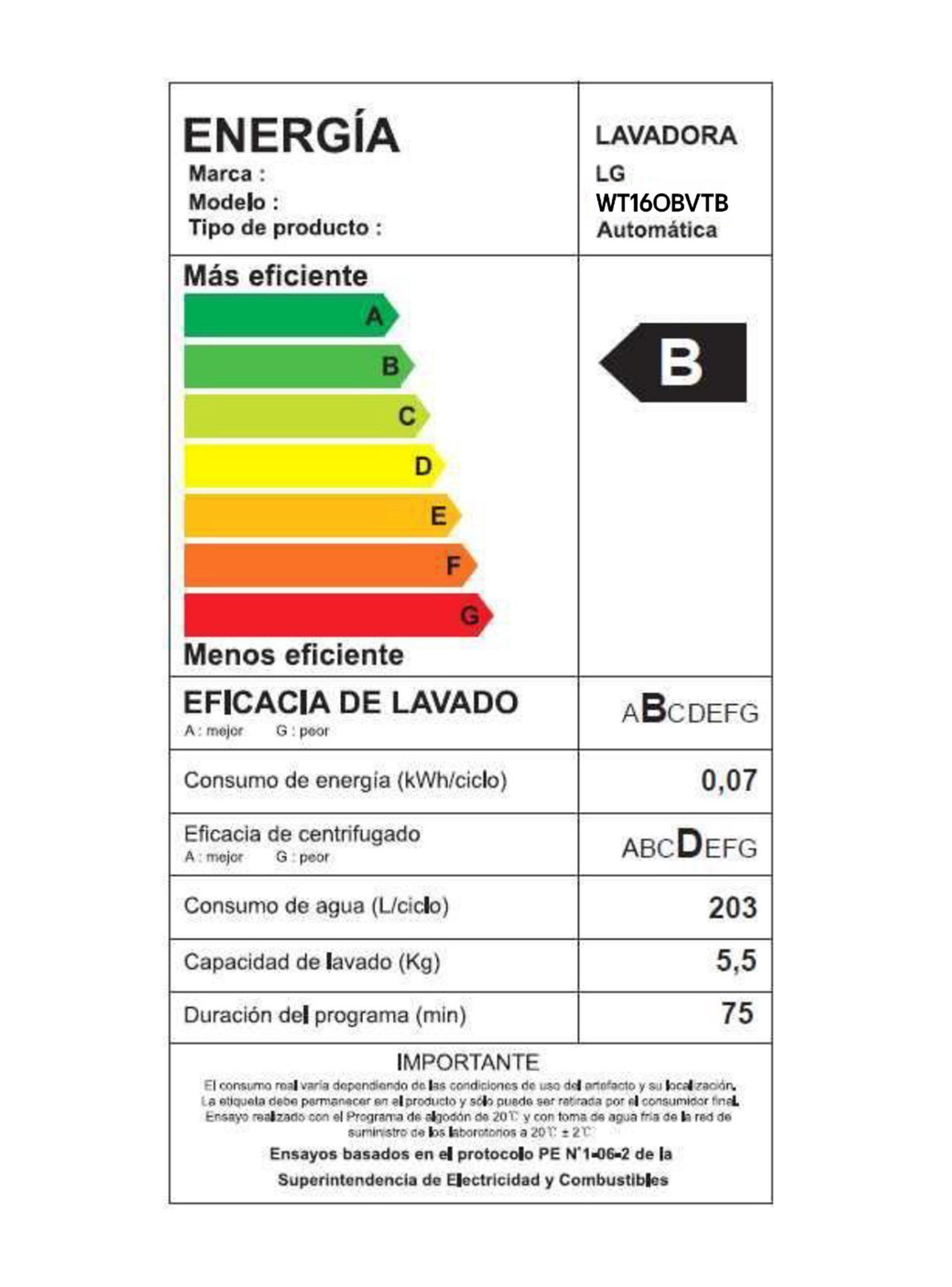 Lavadora Carga Superior 16kg WT16OBVTB-11