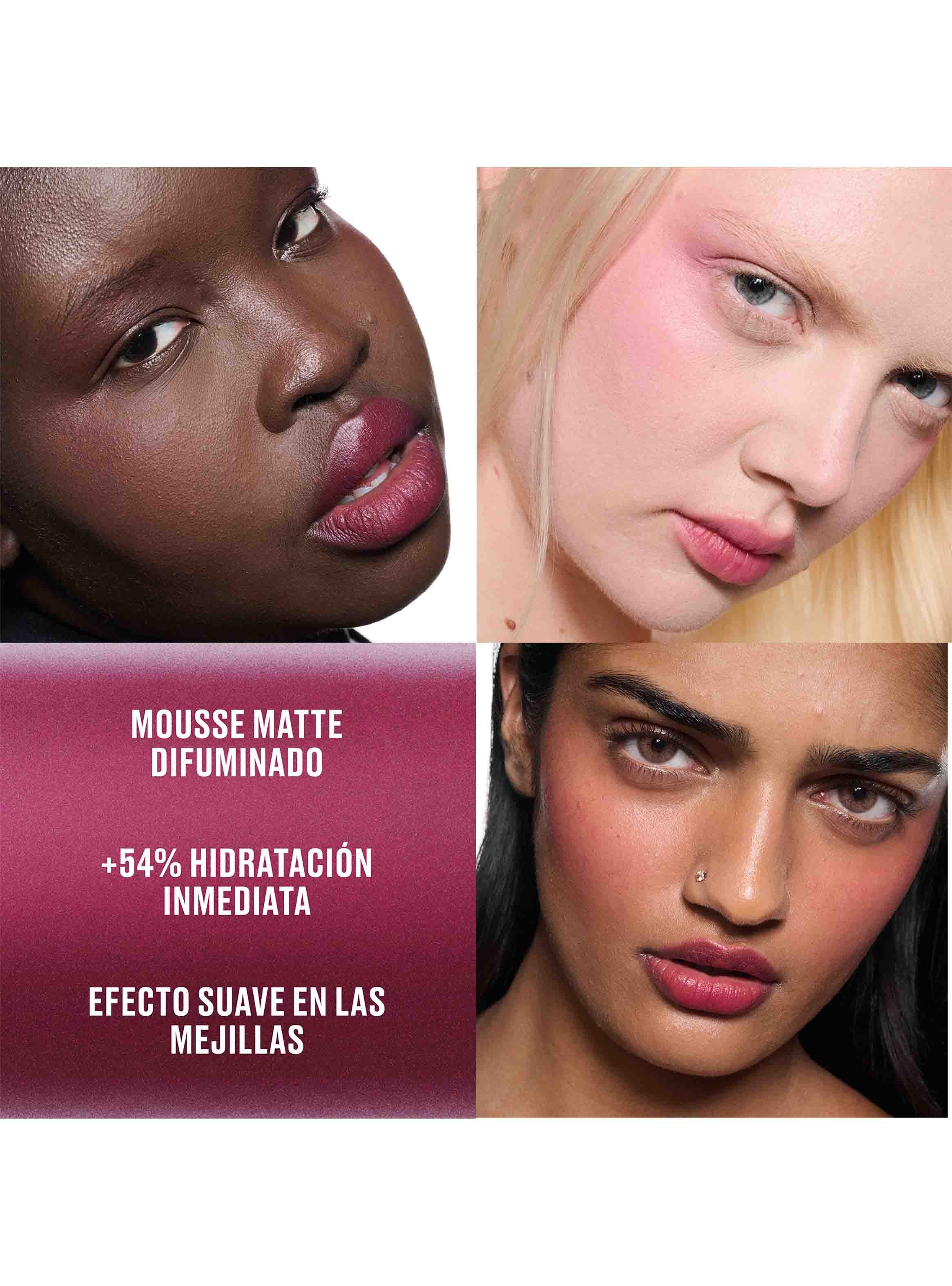 Labial Líquido Powder Kiss Lip + Cheek Mousse Burning Love-2