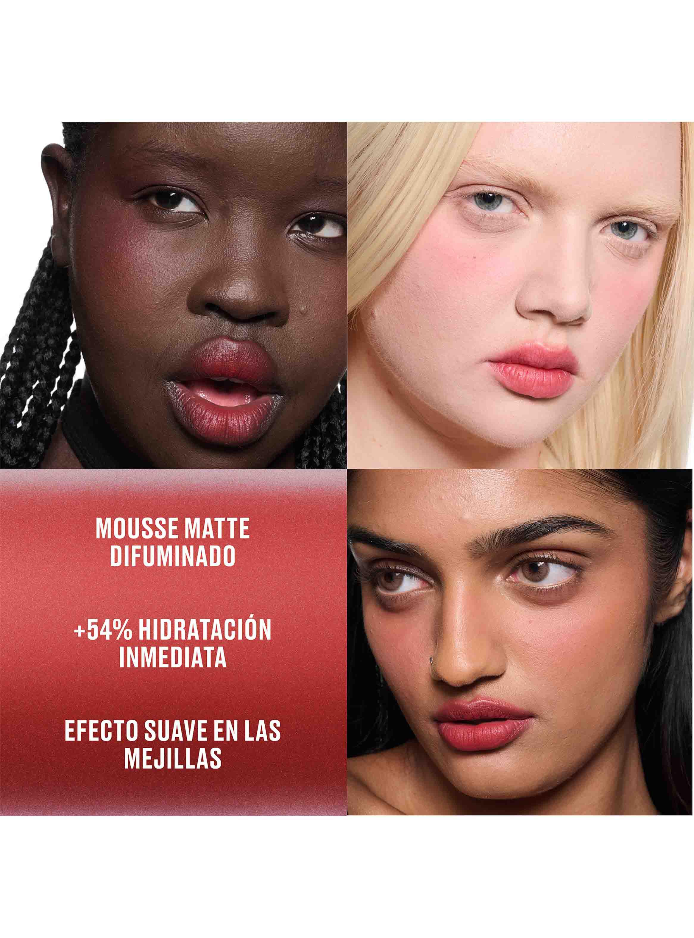 Labial Líquido Powder Kiss Lip + Cheek Mousse Ruby Boo-2