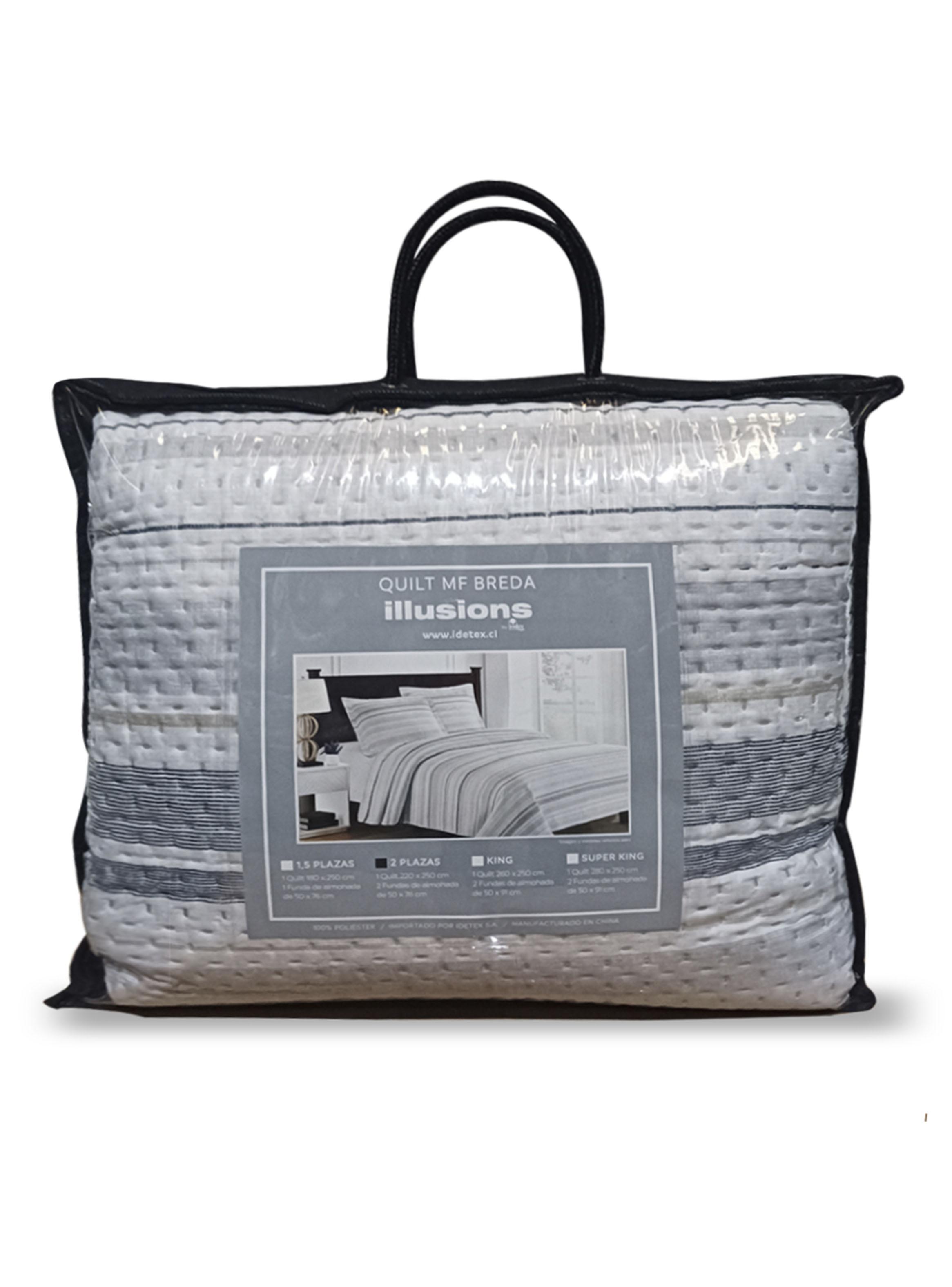 Quilts Breda 1.5 Plazas Gris-2