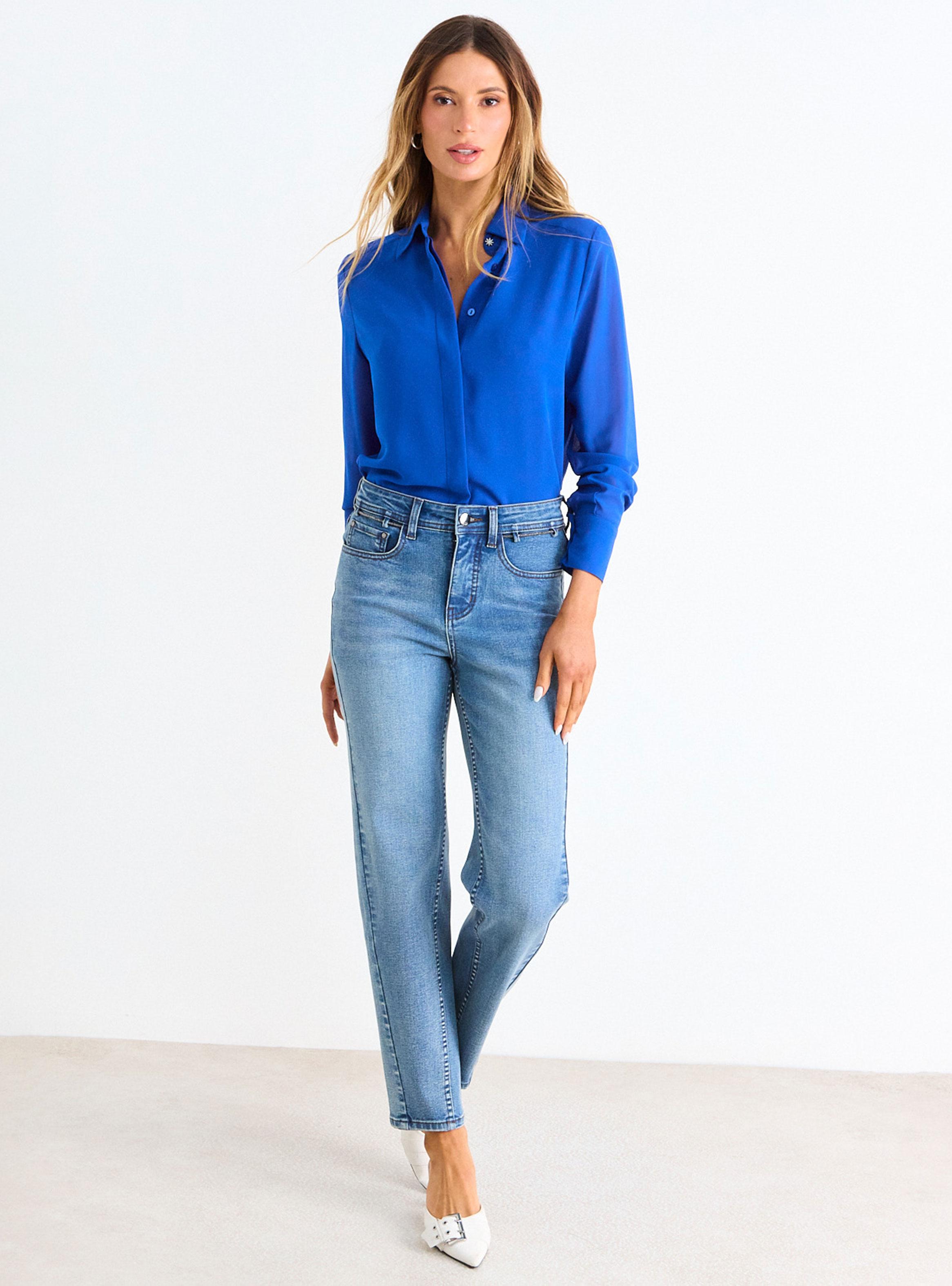 Jeans Recto Regular Fit de Tiro Medio-4