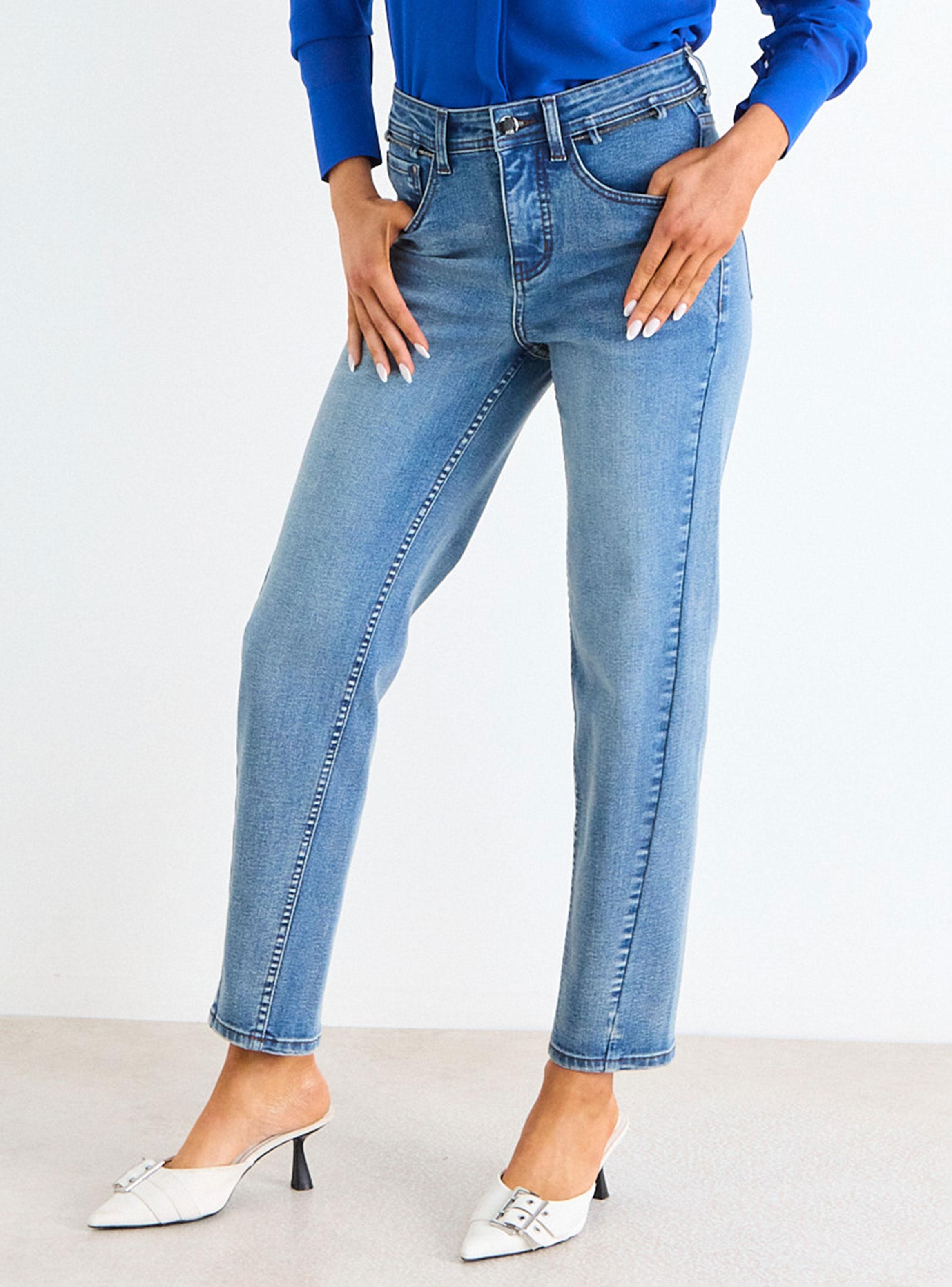 Jeans Recto Regular Fit de Tiro Medio-2