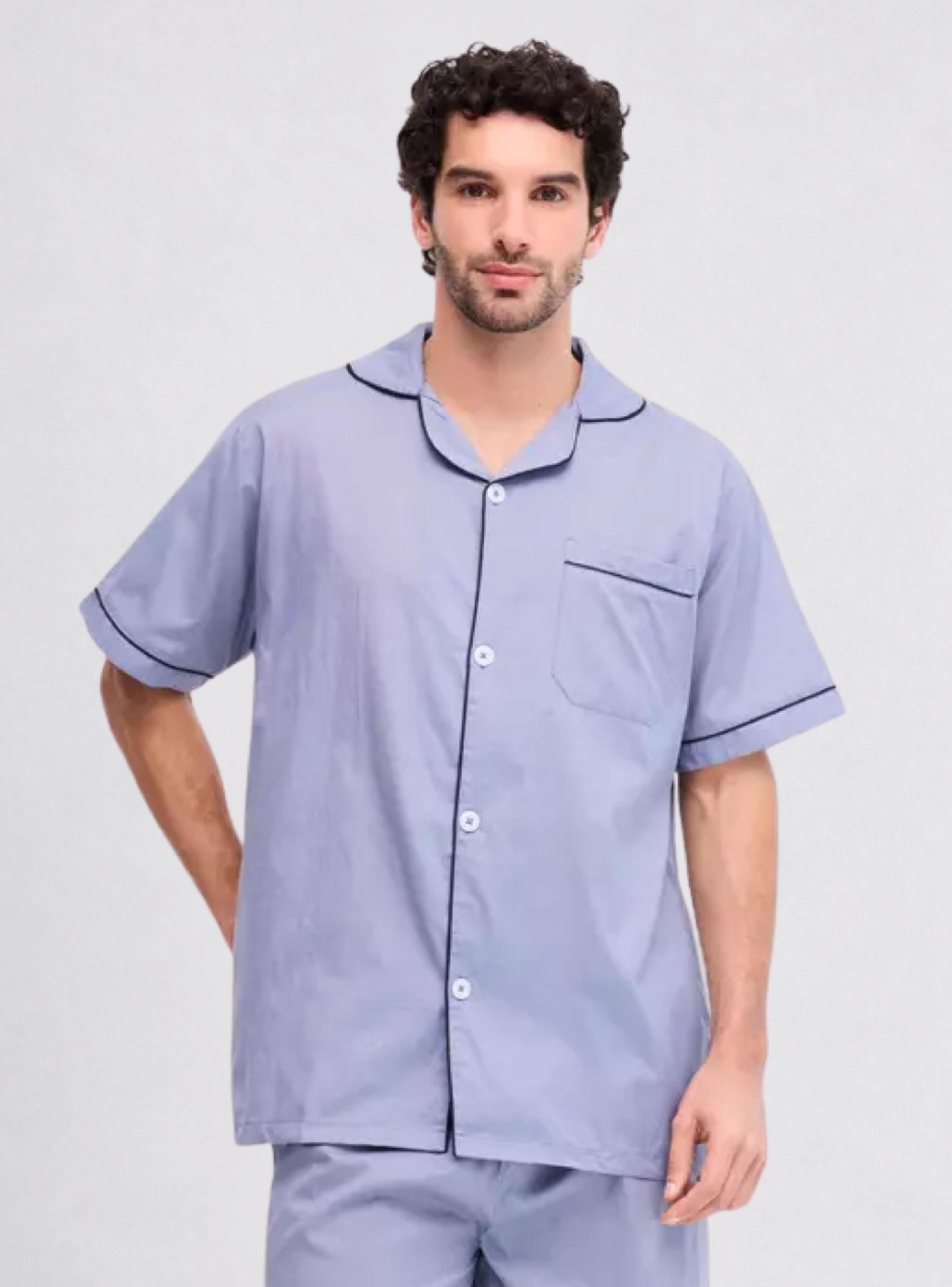 Pijama Corto Cuello Sport Algodón-0