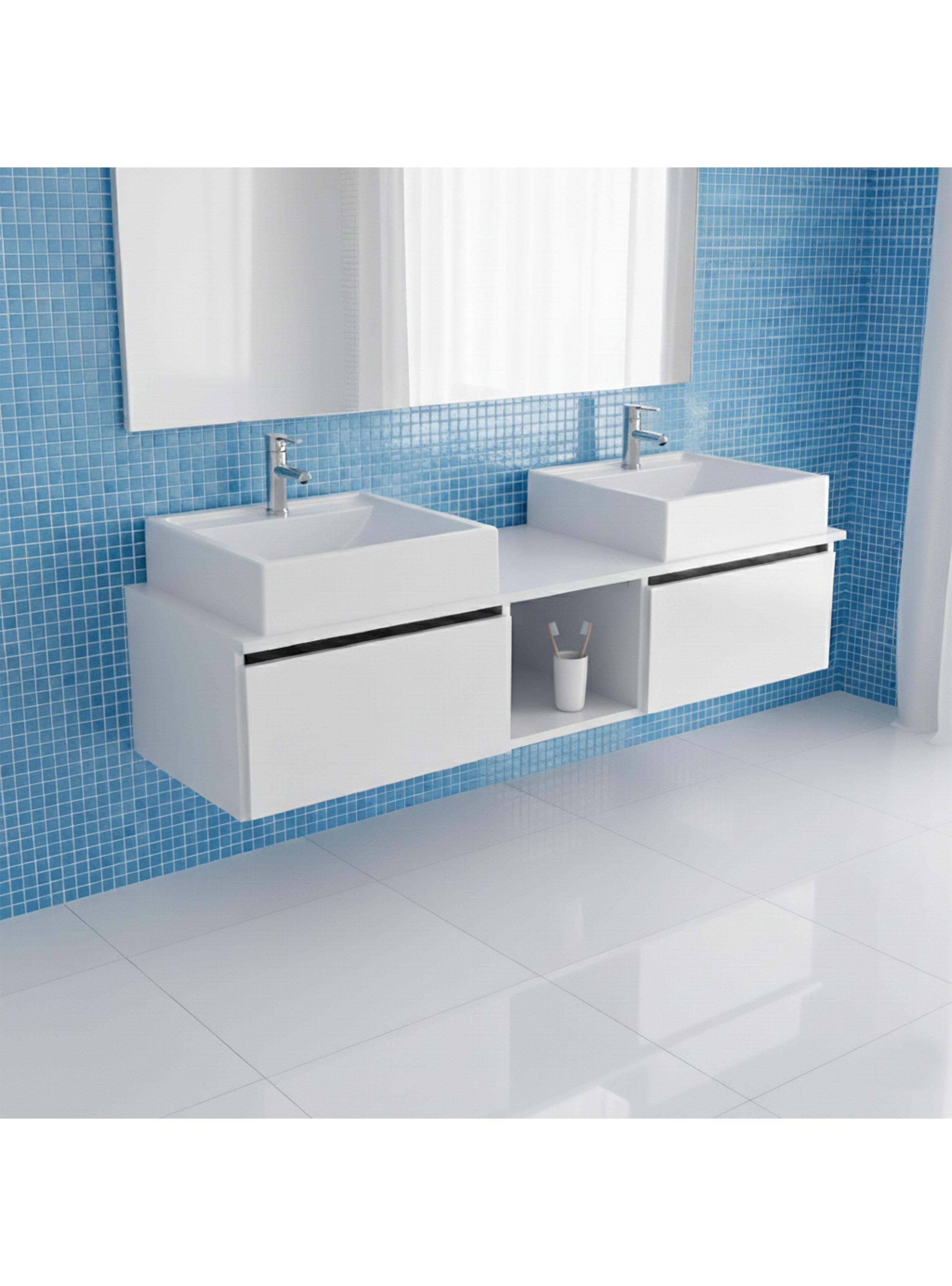 Mueble Vanitorio Doble 2 Puertas Blanco-3