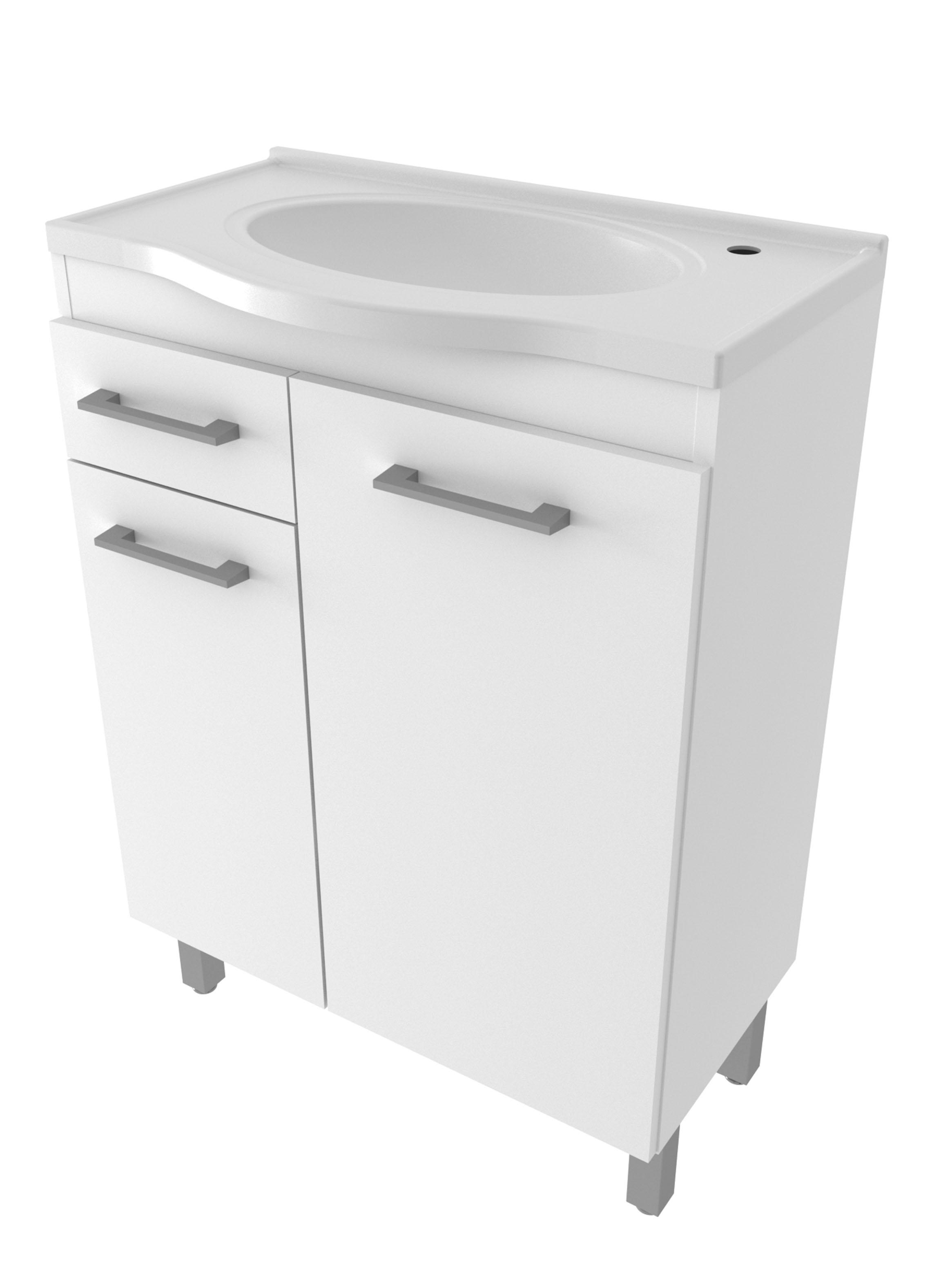 Mueble Lavamanos 2 Puertas + 1 Cajón Blanco-2