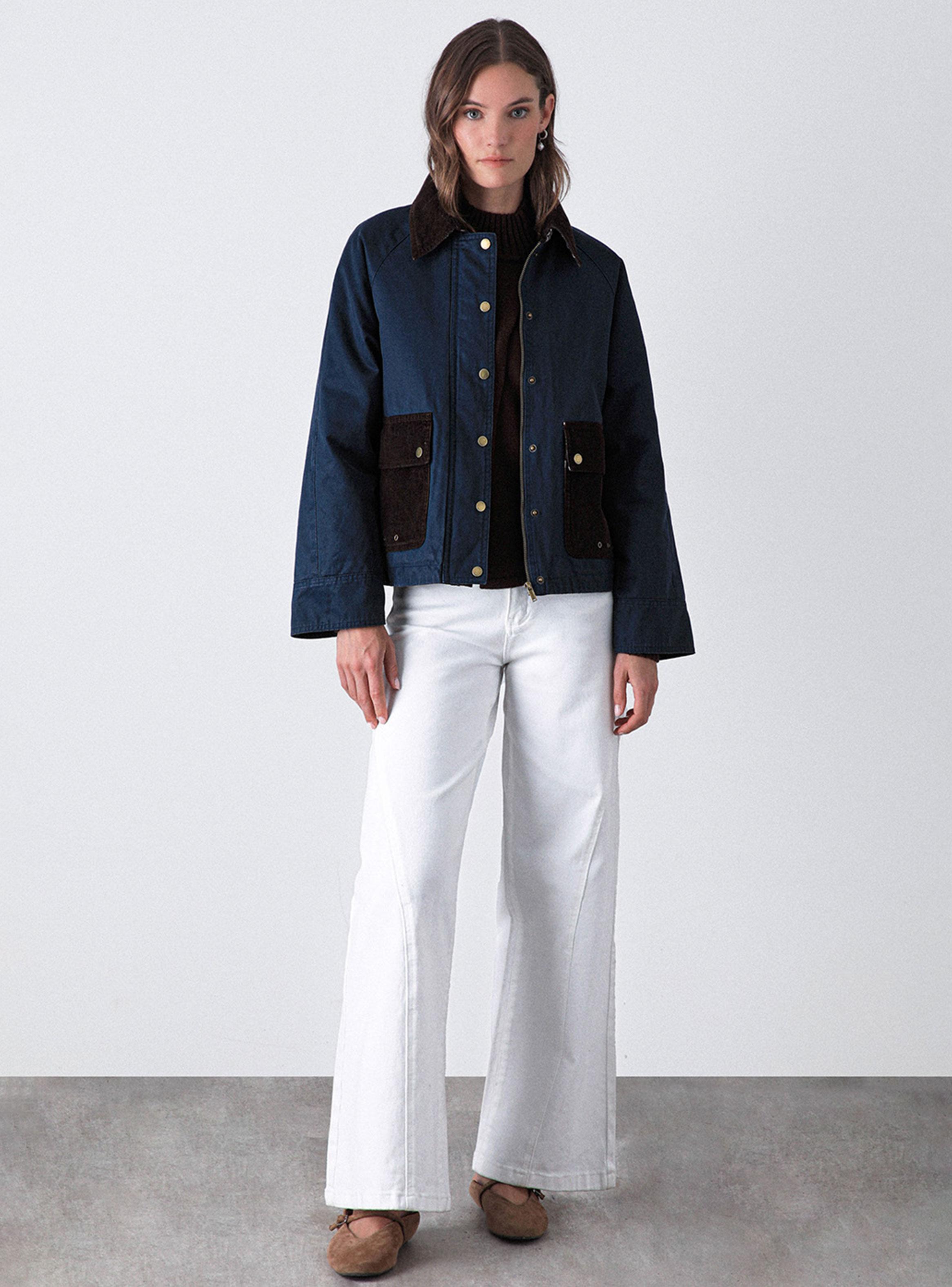 Chaqueta Encerada Navy-5