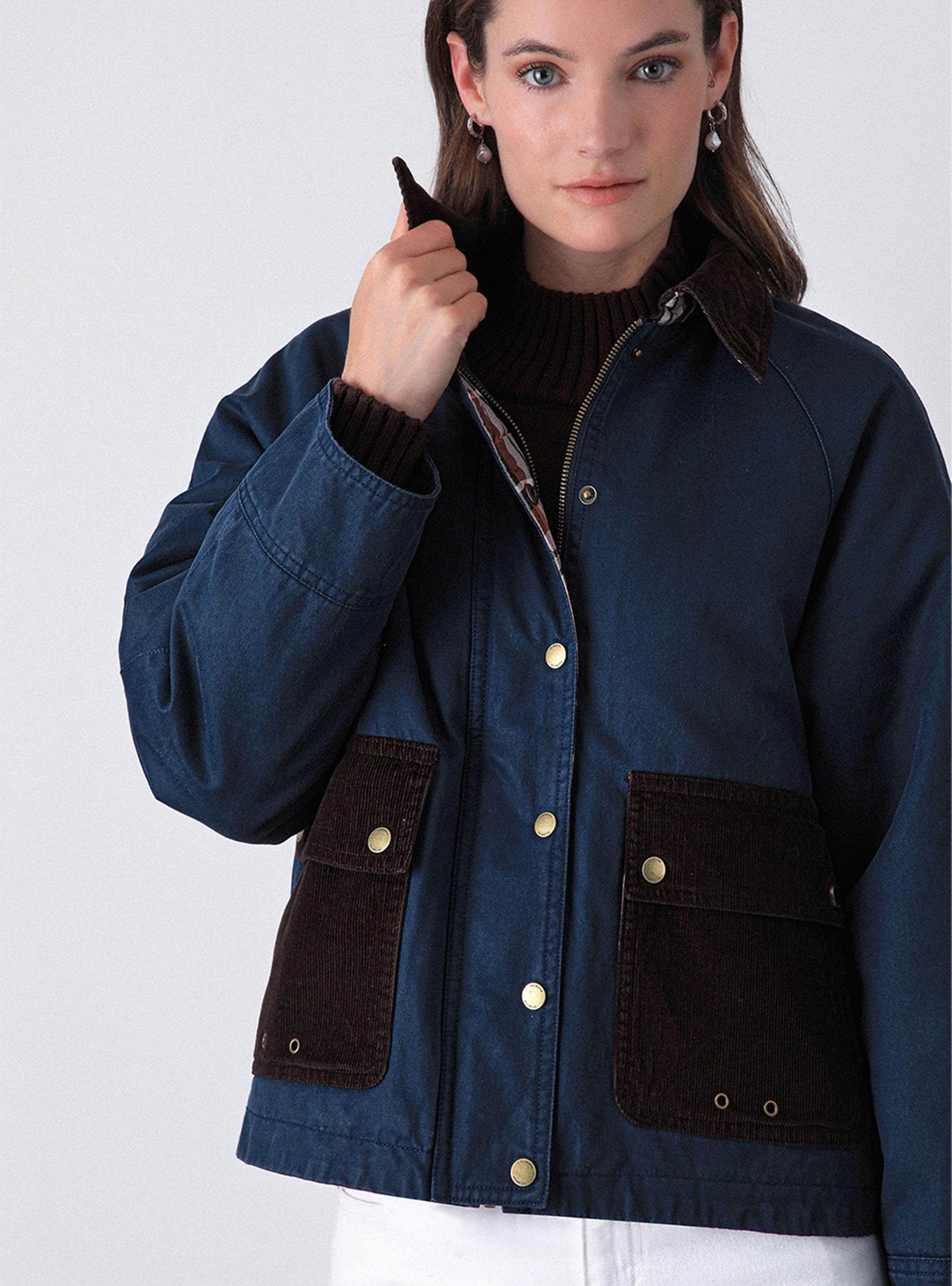 Chaqueta Encerada Navy-4