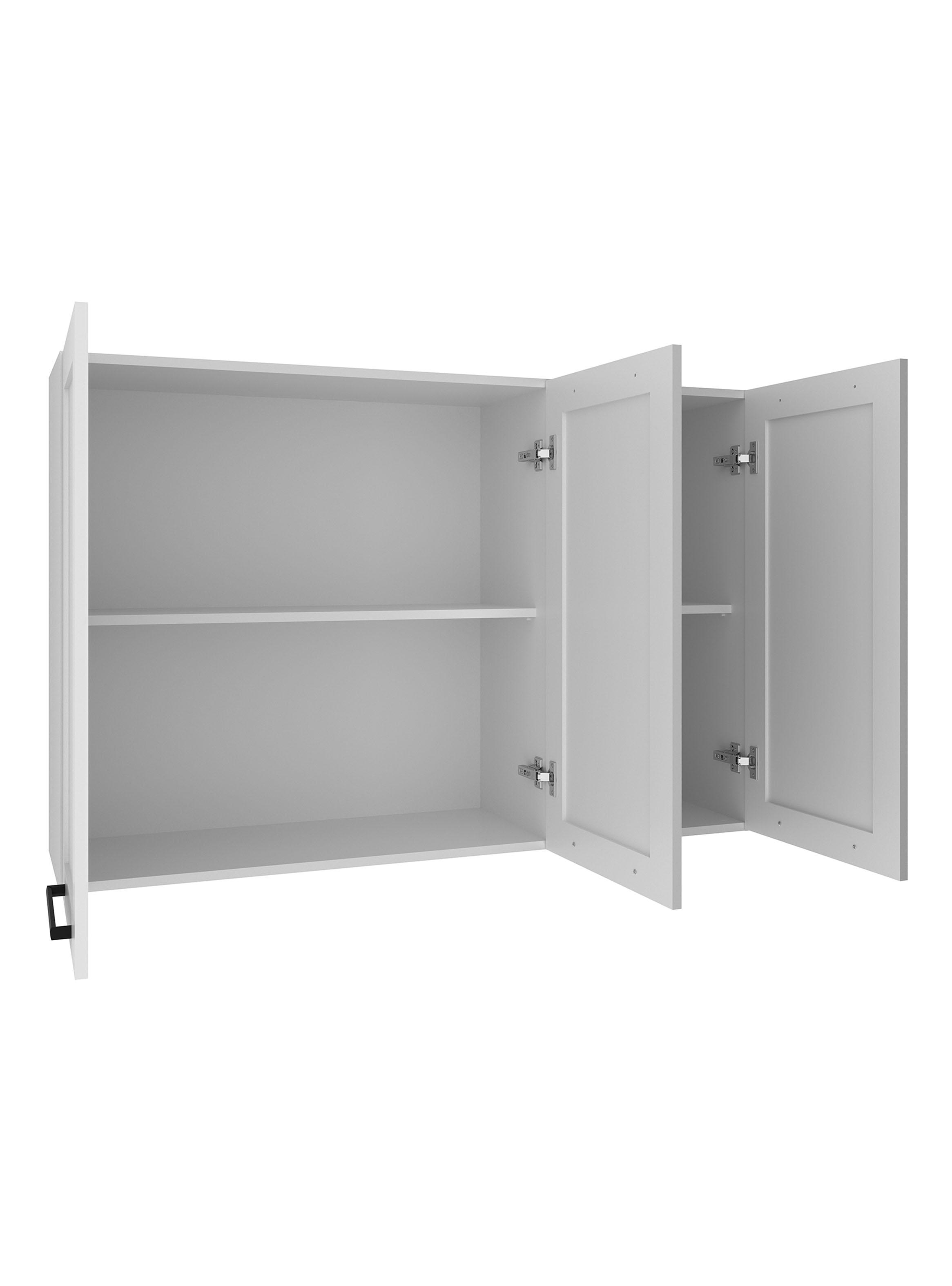 Mueble de Cocina Aéreo 3 Puertas Blanco-2