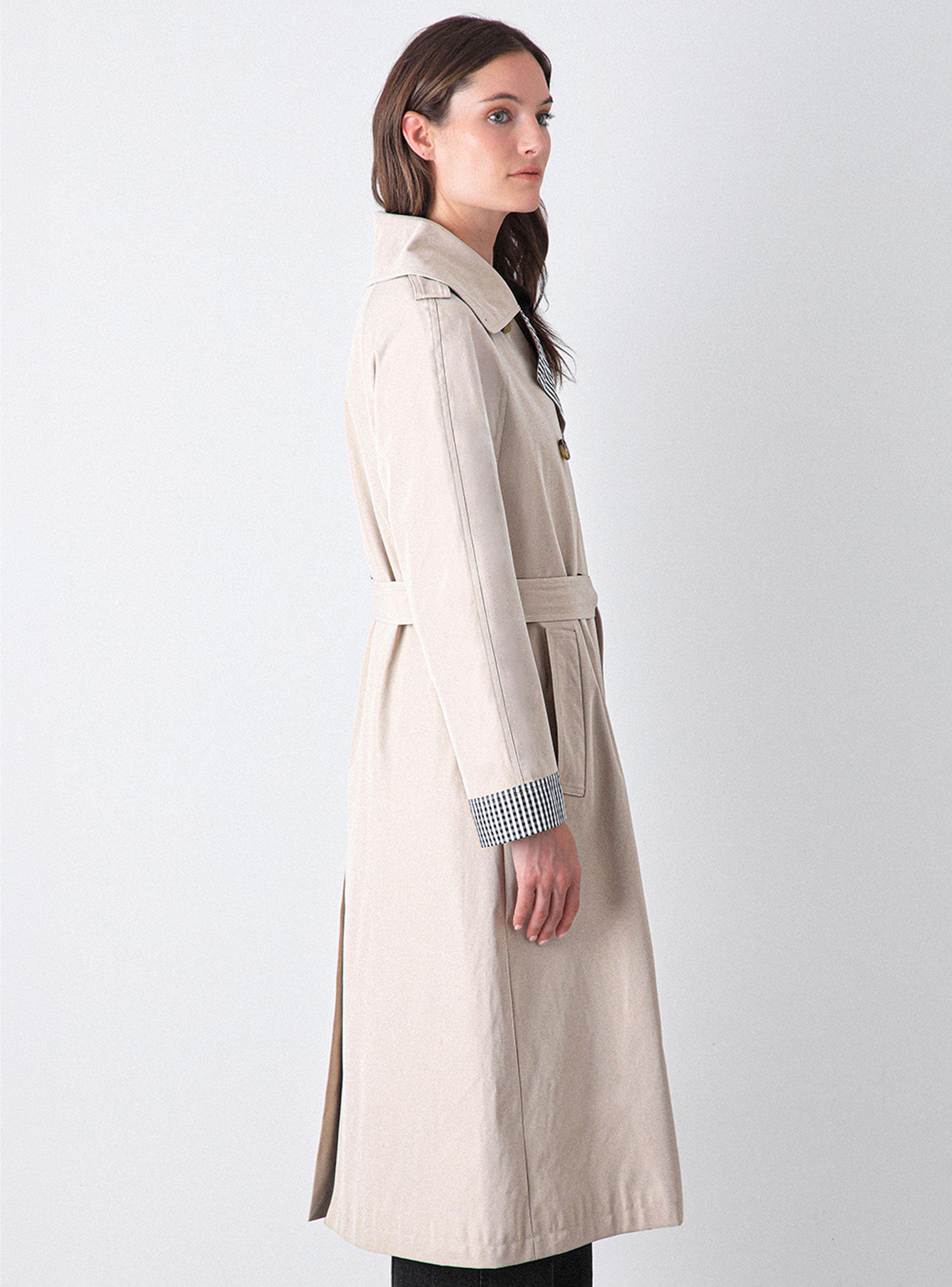 Abrigo Trench Beige-3