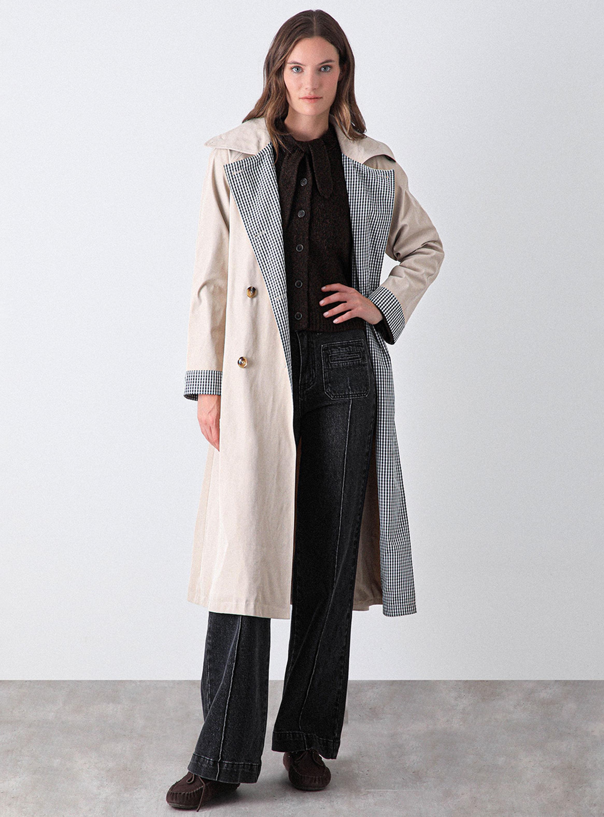 Abrigo Trench Beige-4