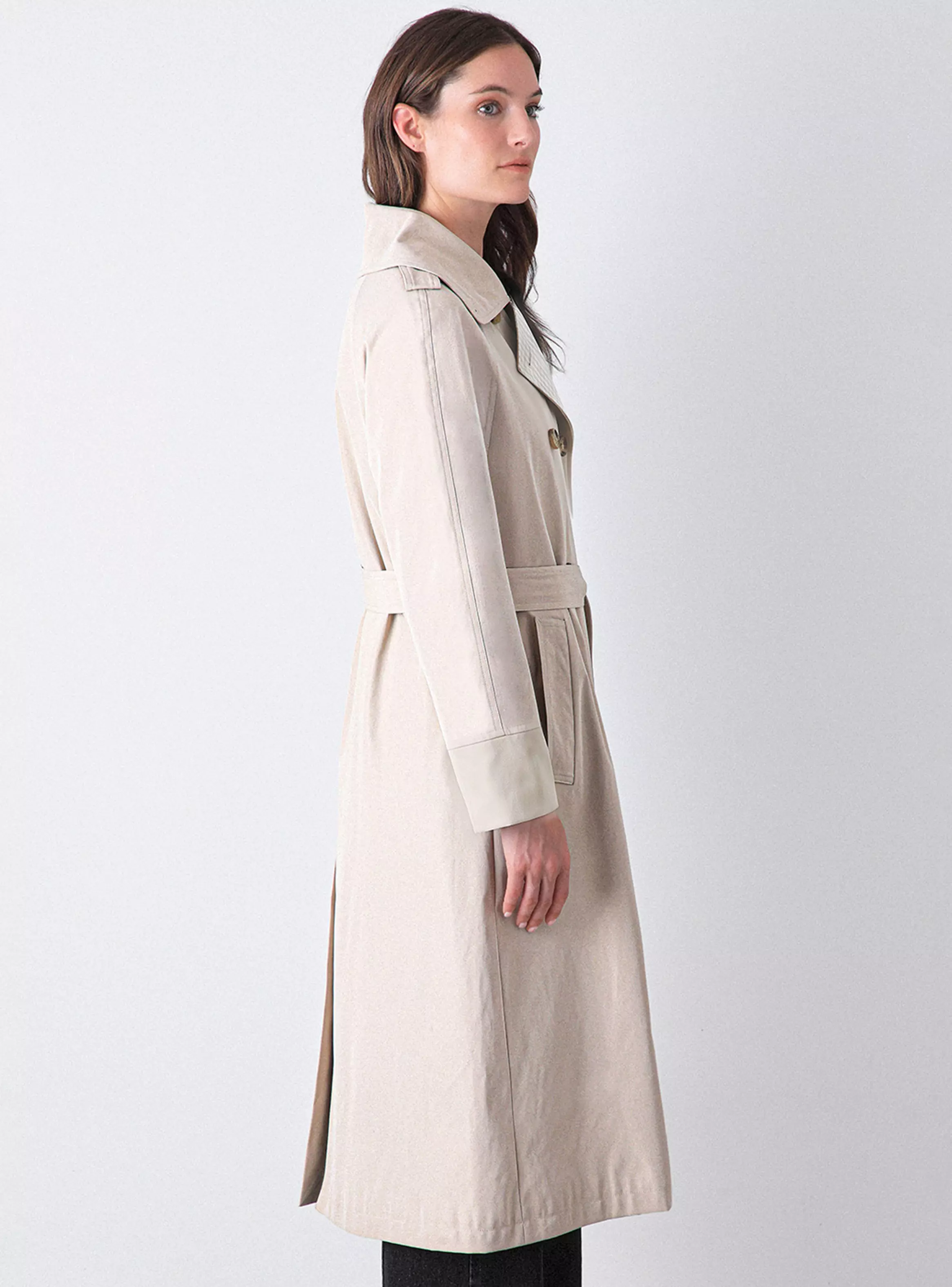 Abrigo Trench Beige-3