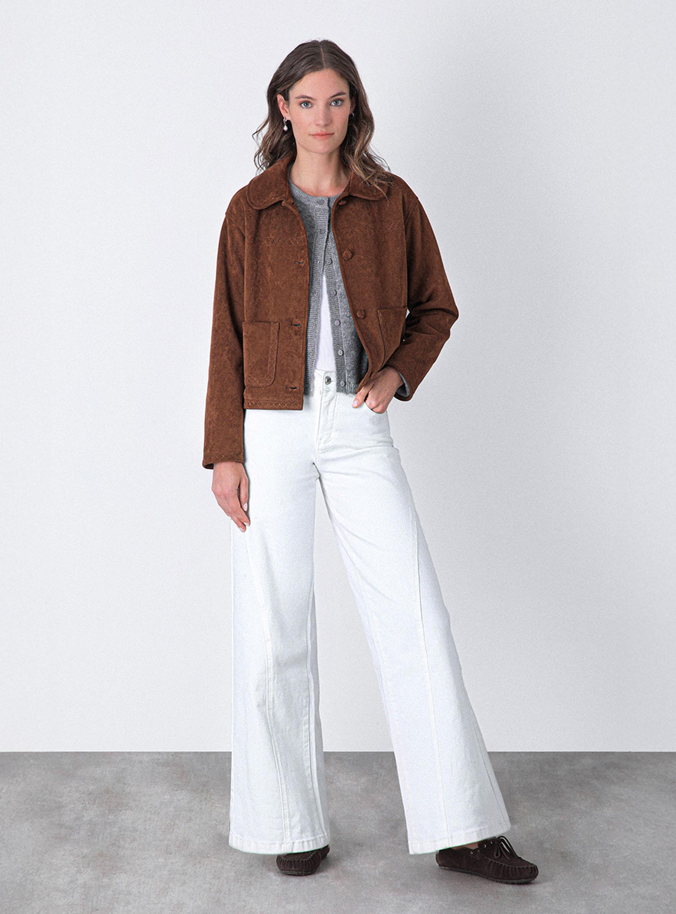 Chaqueta Detalle Bordado Brown-4