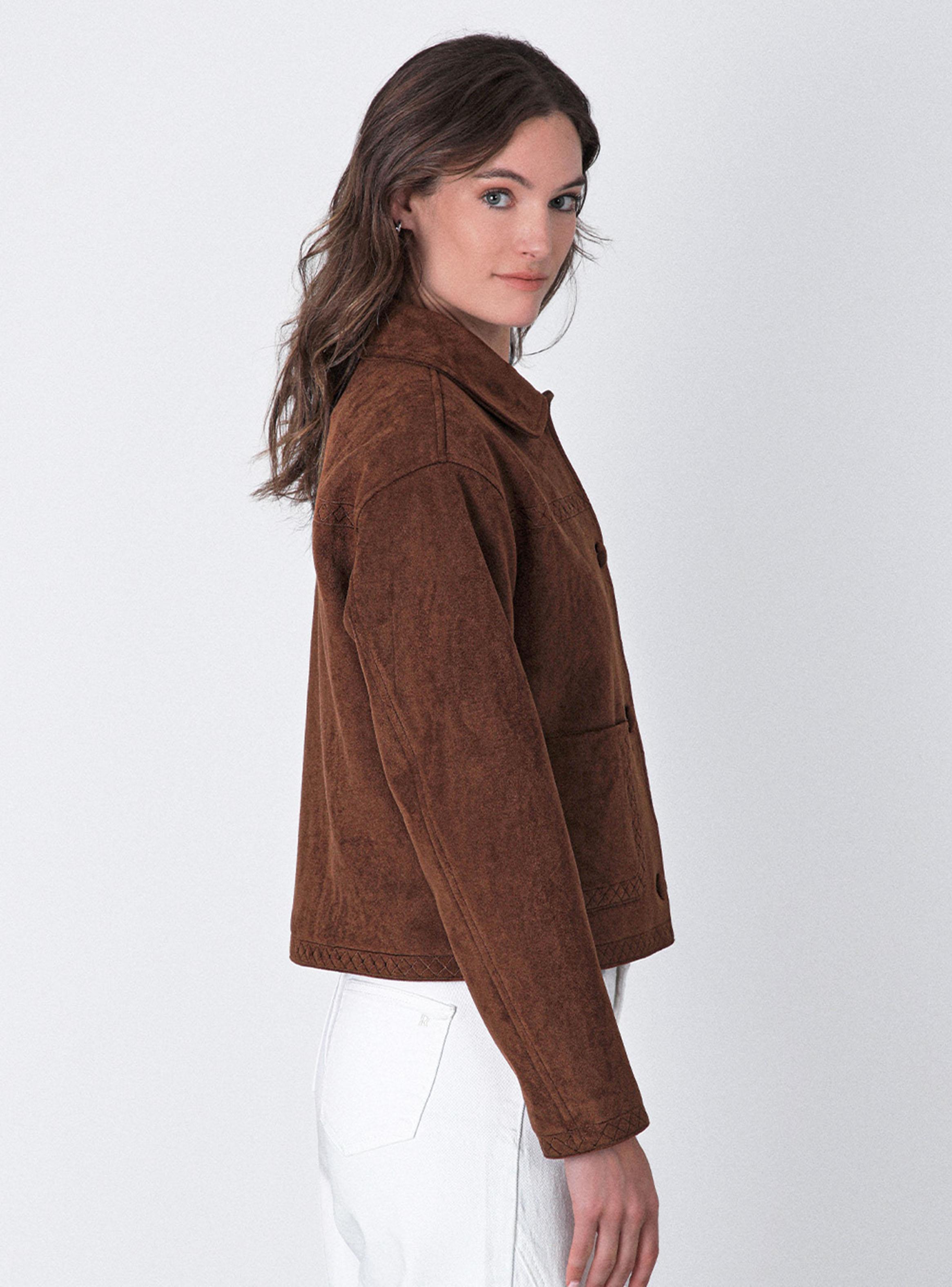 Chaqueta Detalle Bordado Brown-2