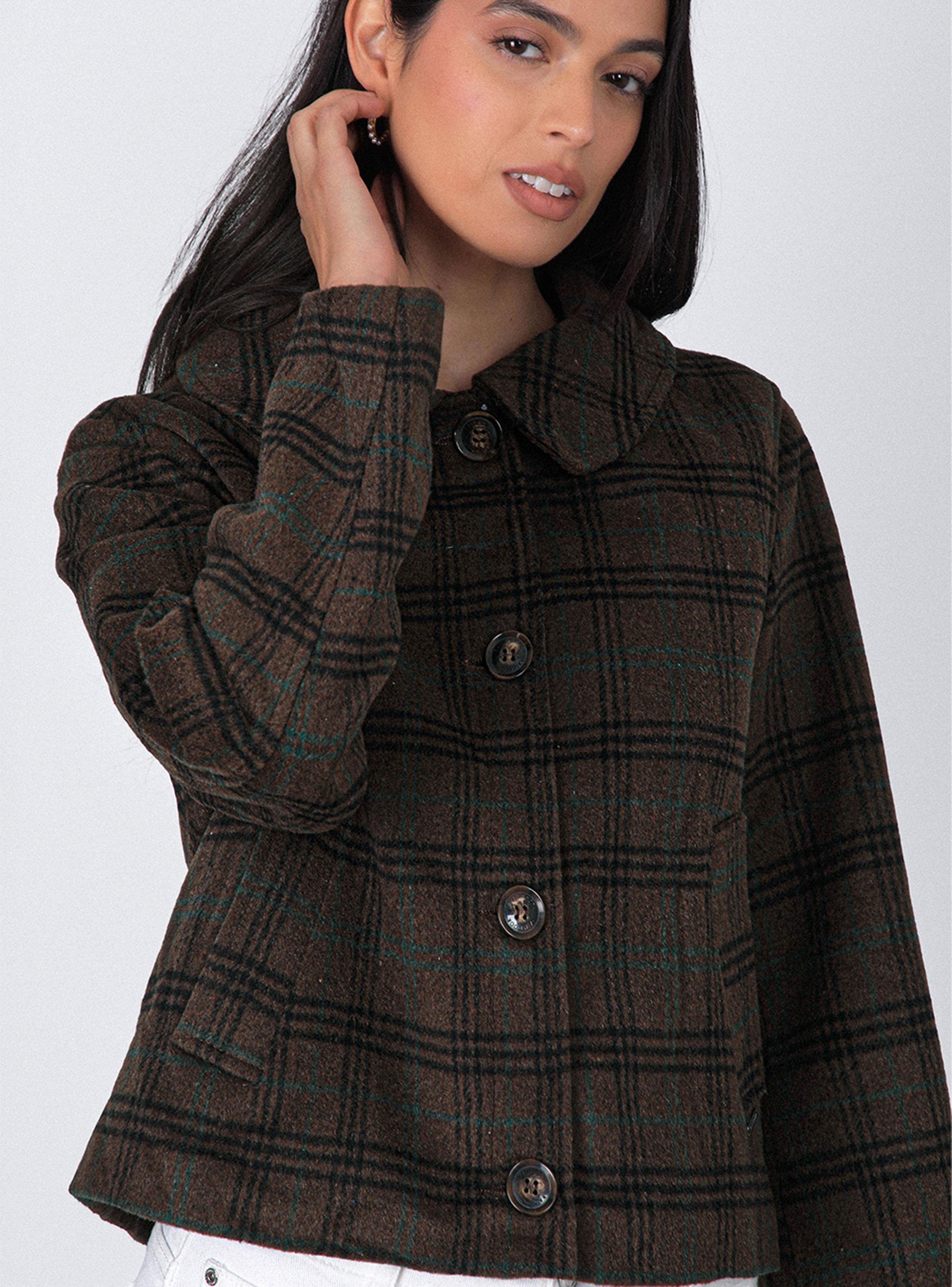 Chaqueta Tejida Cuadros Print-3