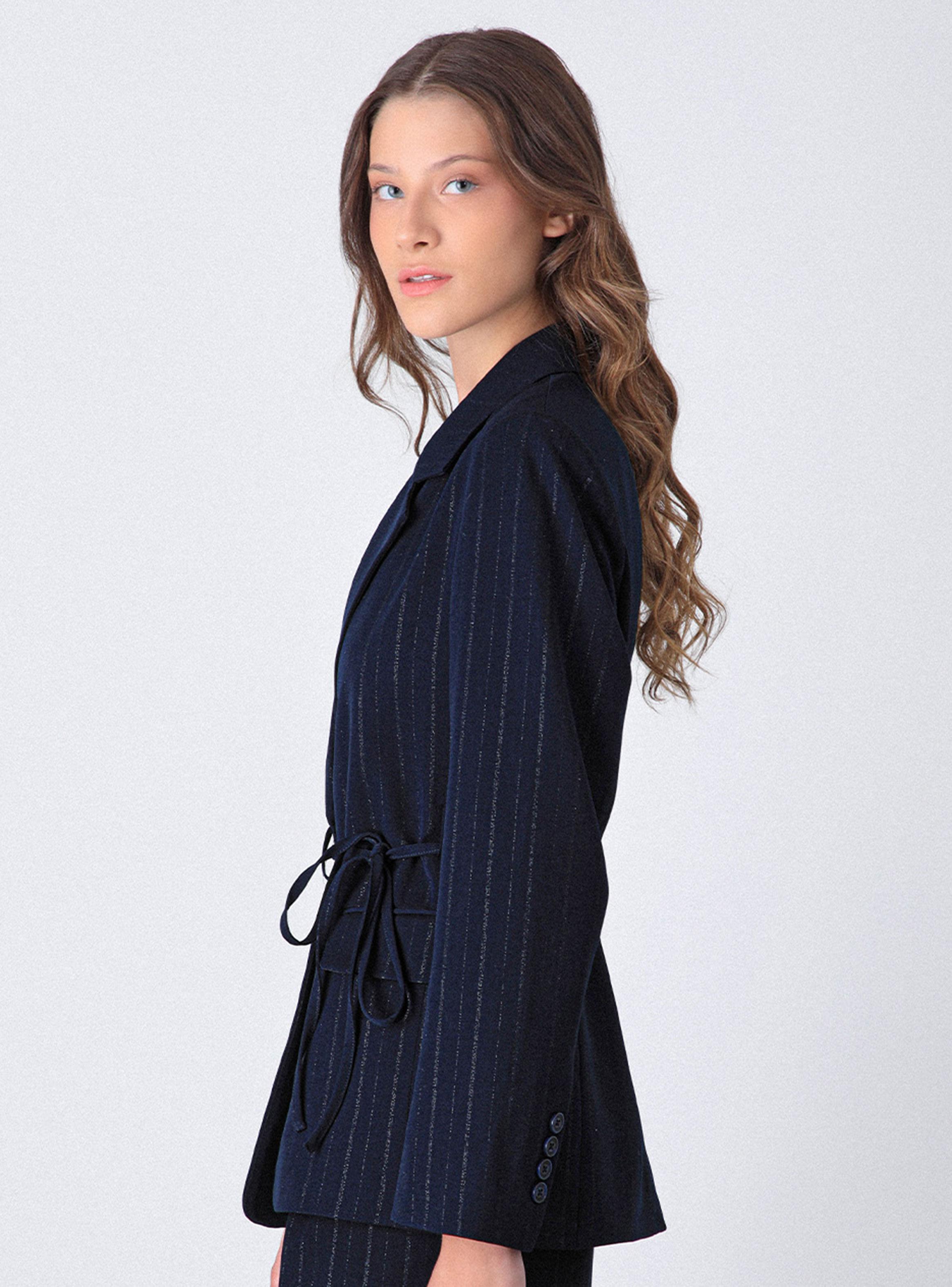 Blazer Líneas Lurex Navy-2