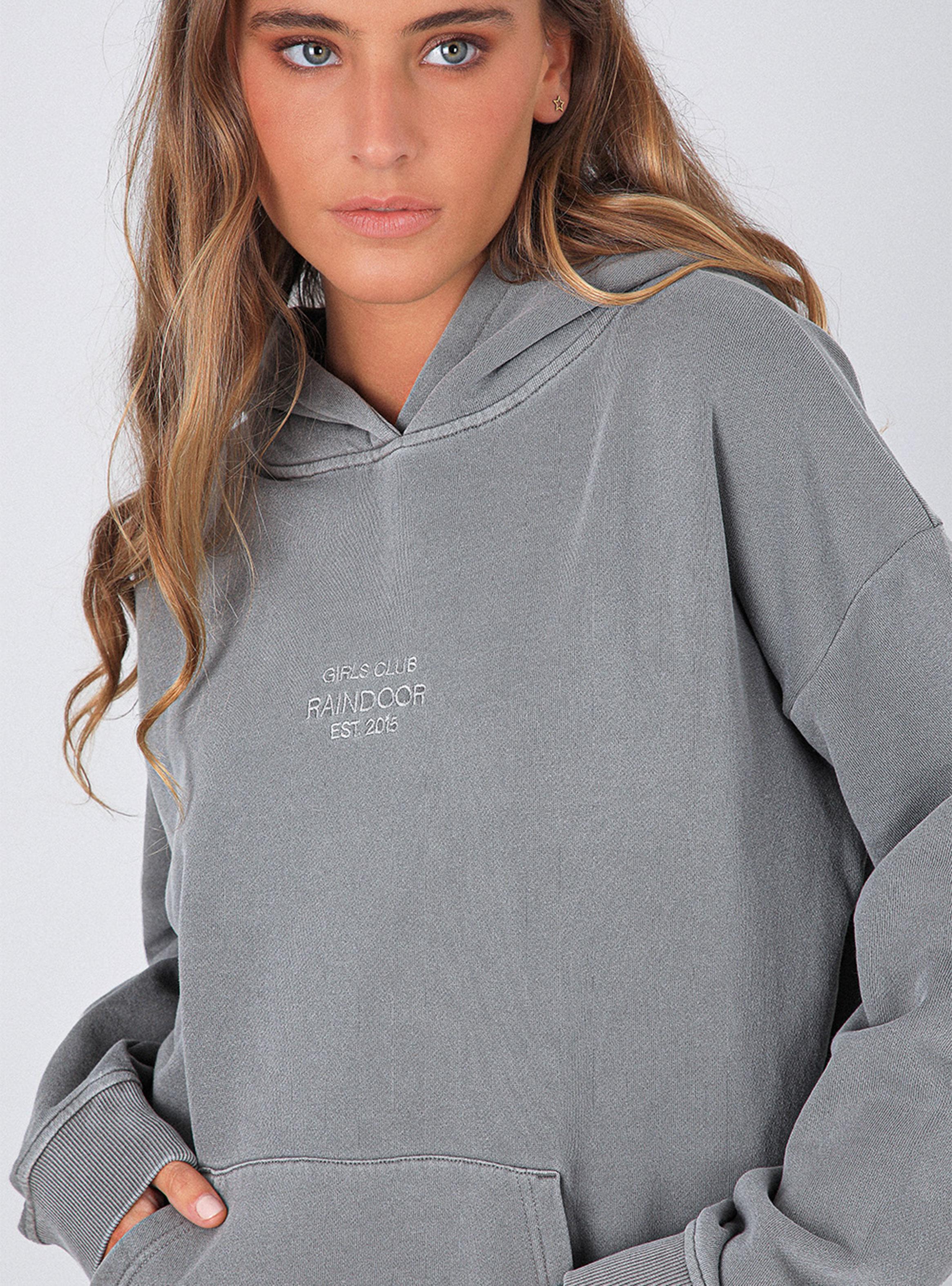 Polerón Hoodie Girls Grey-4