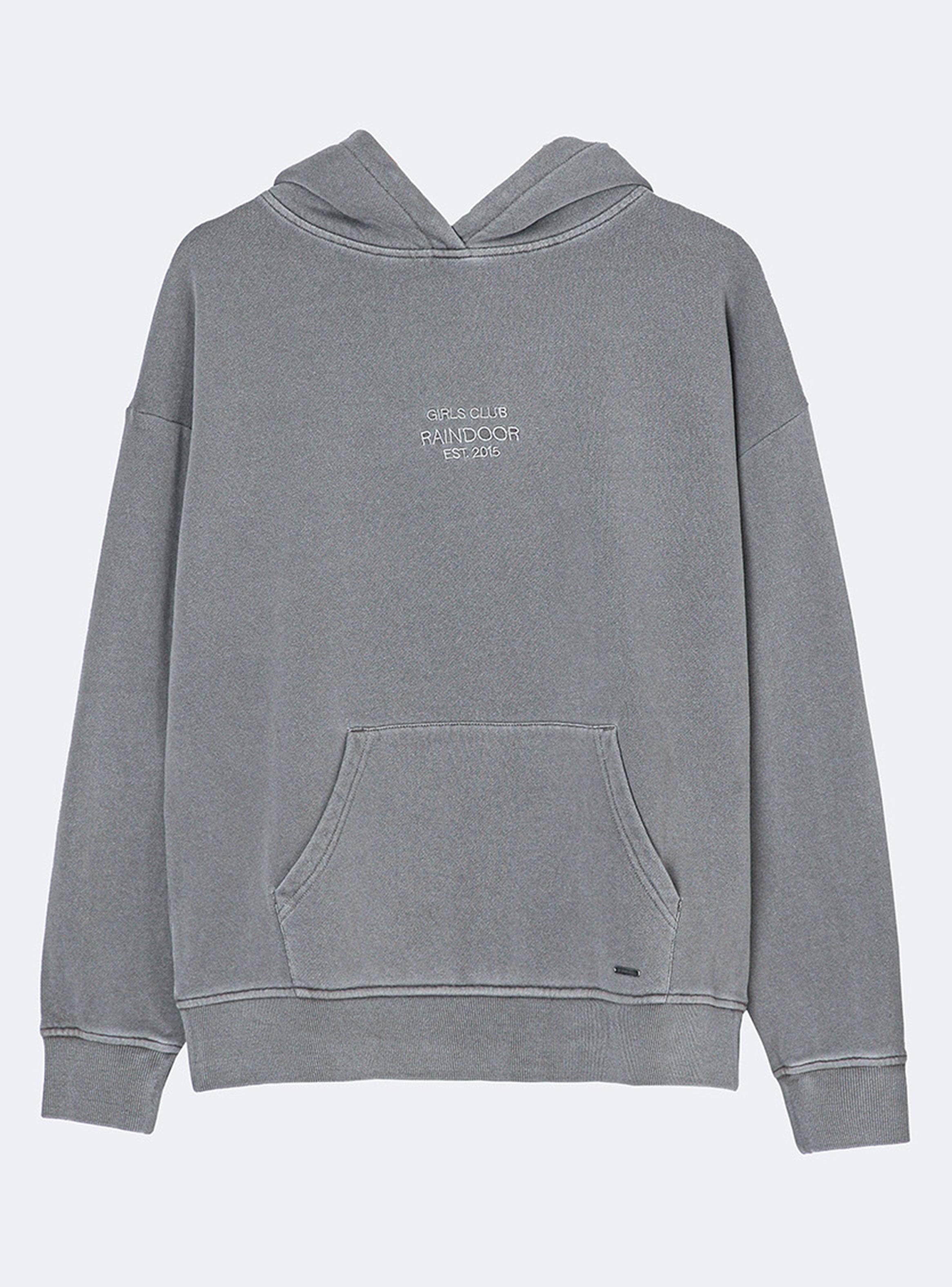 Polerón Hoodie Girls Grey-5