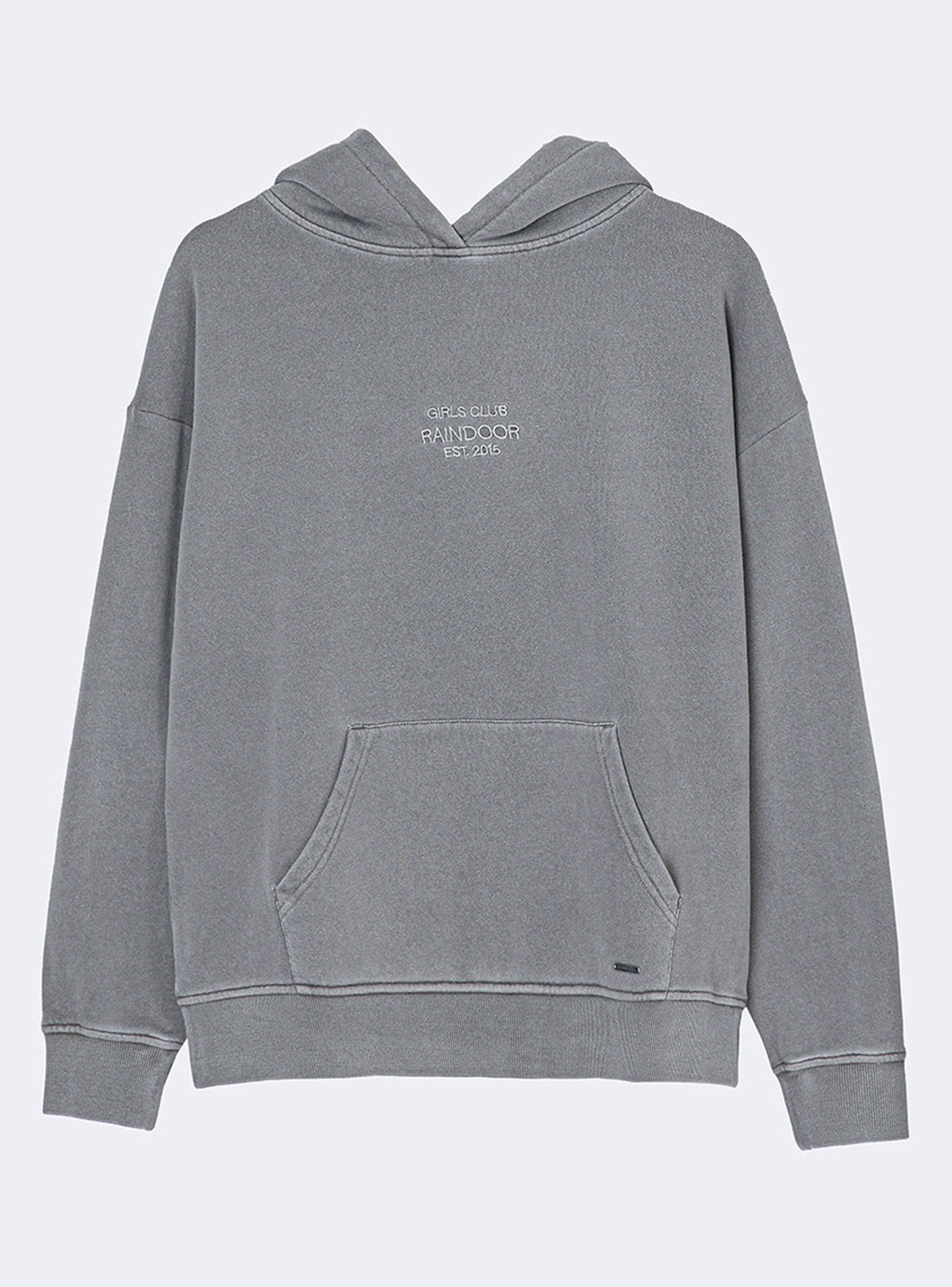 Polerón Hoodie Girls Grey-5