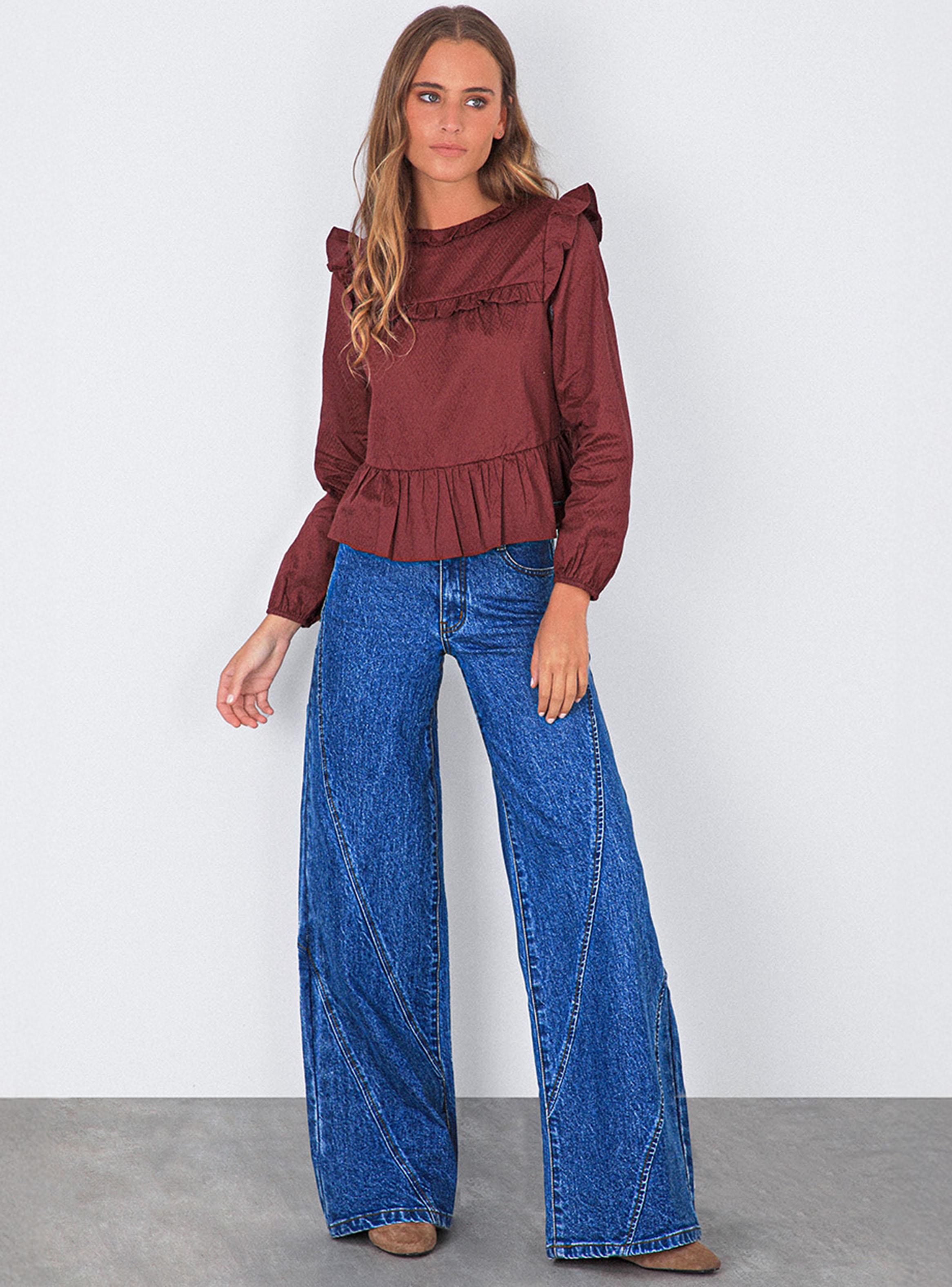 Blusa Vuelos Frontales Burgundy-3