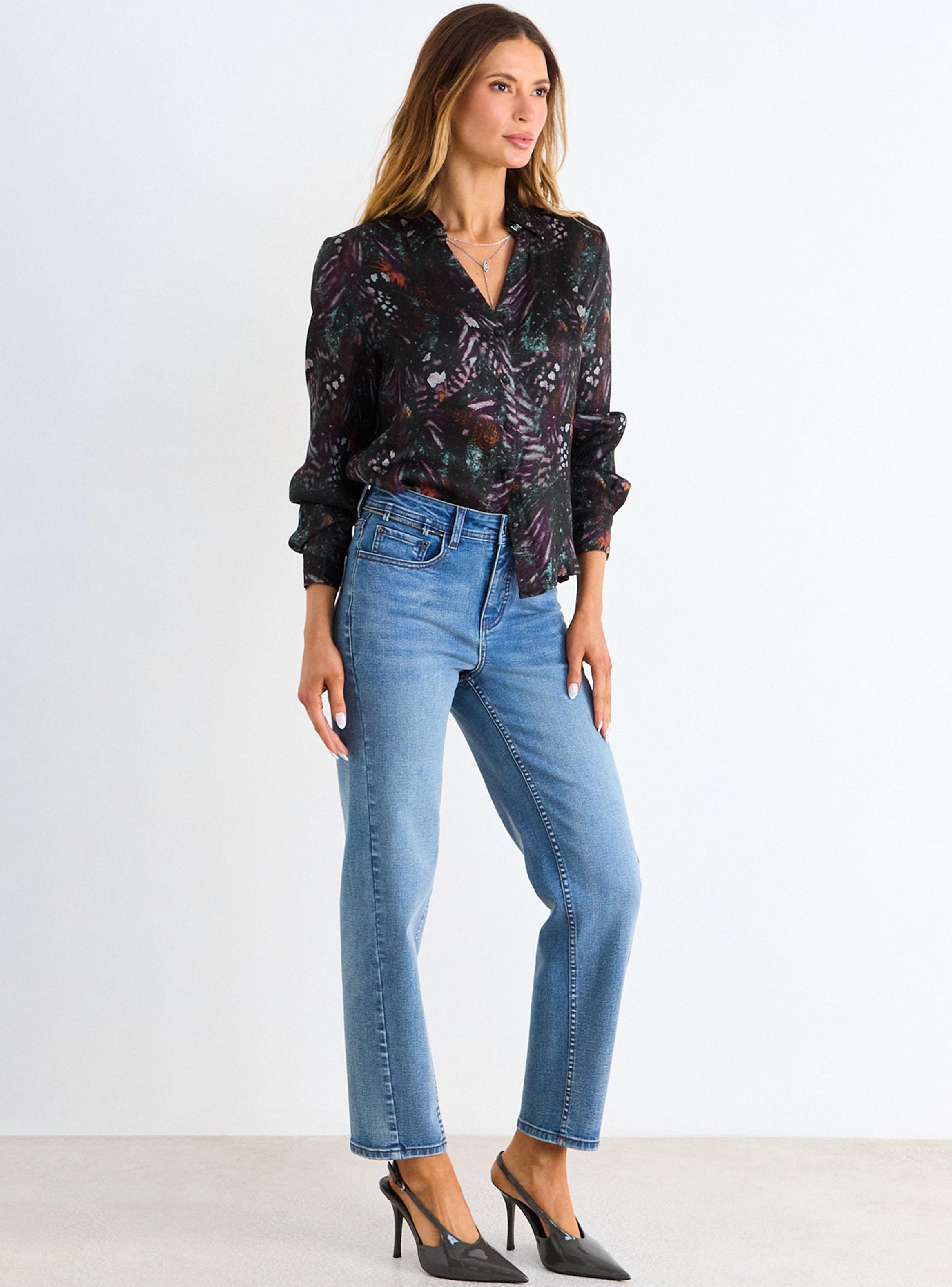 Blusa Fantasía Print Floral Abstracto-4