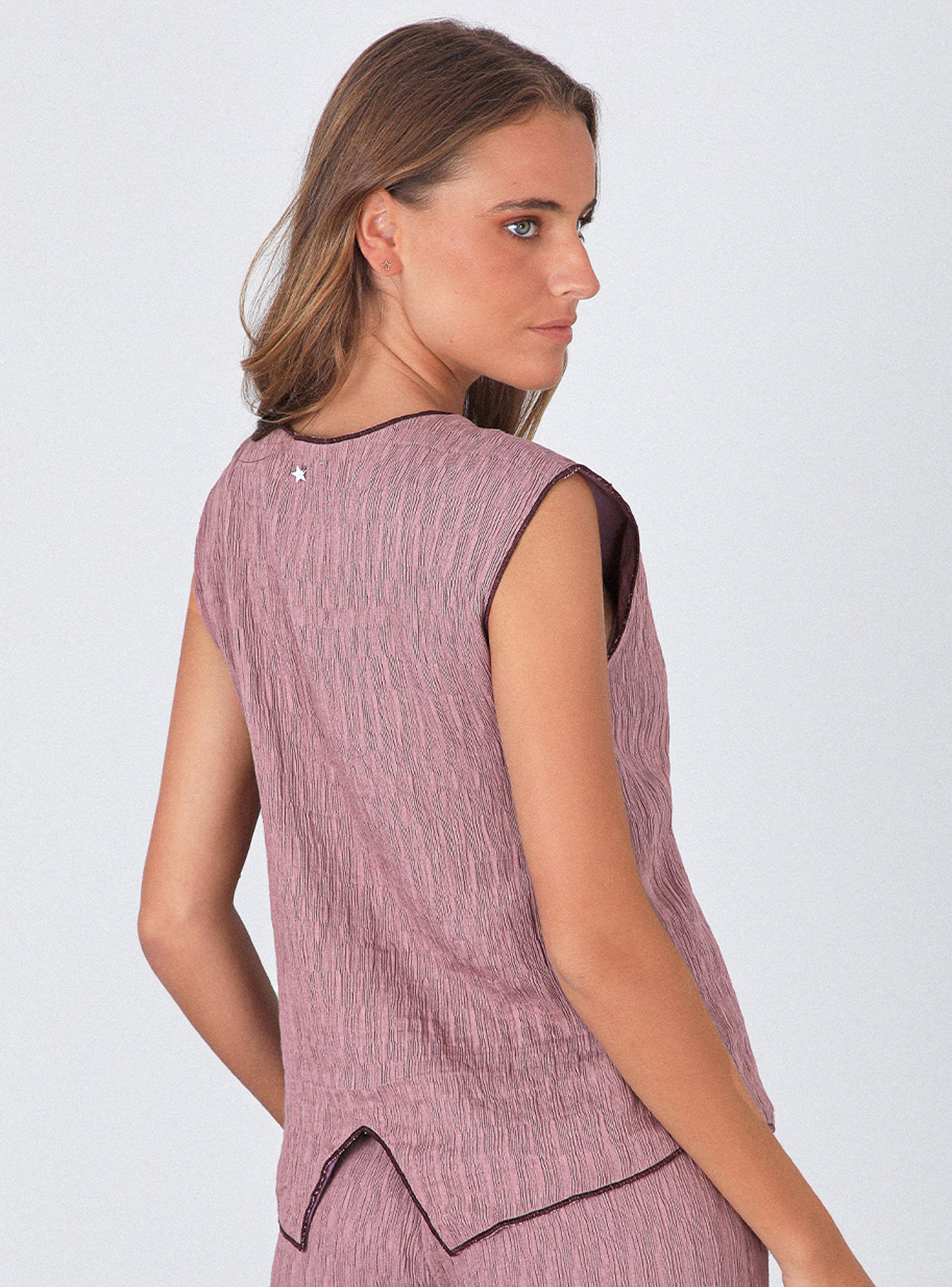 Top Botones Nudos Rose-2