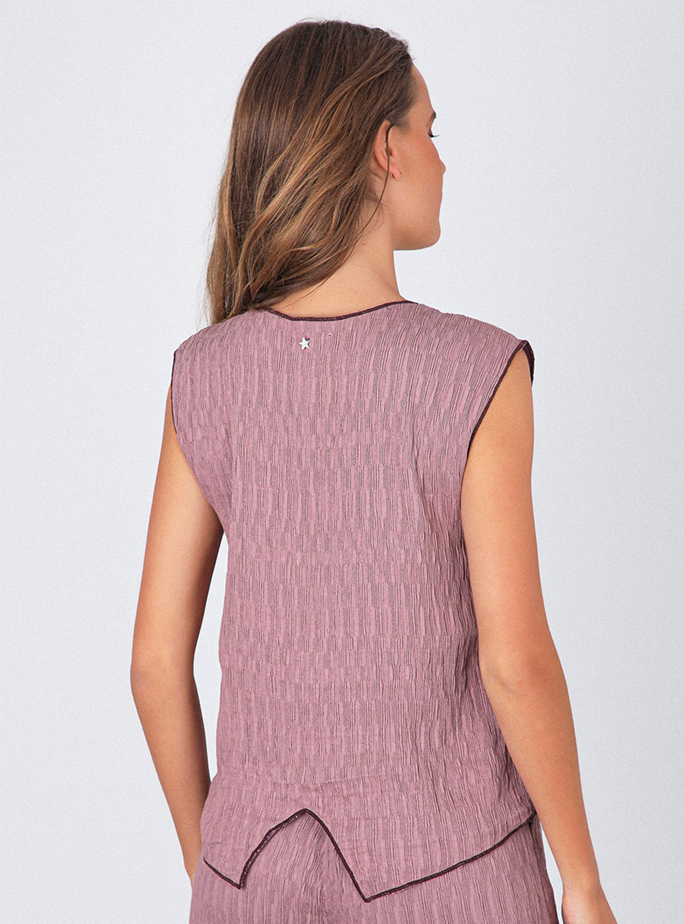 Top Botones Nudos Rose-2