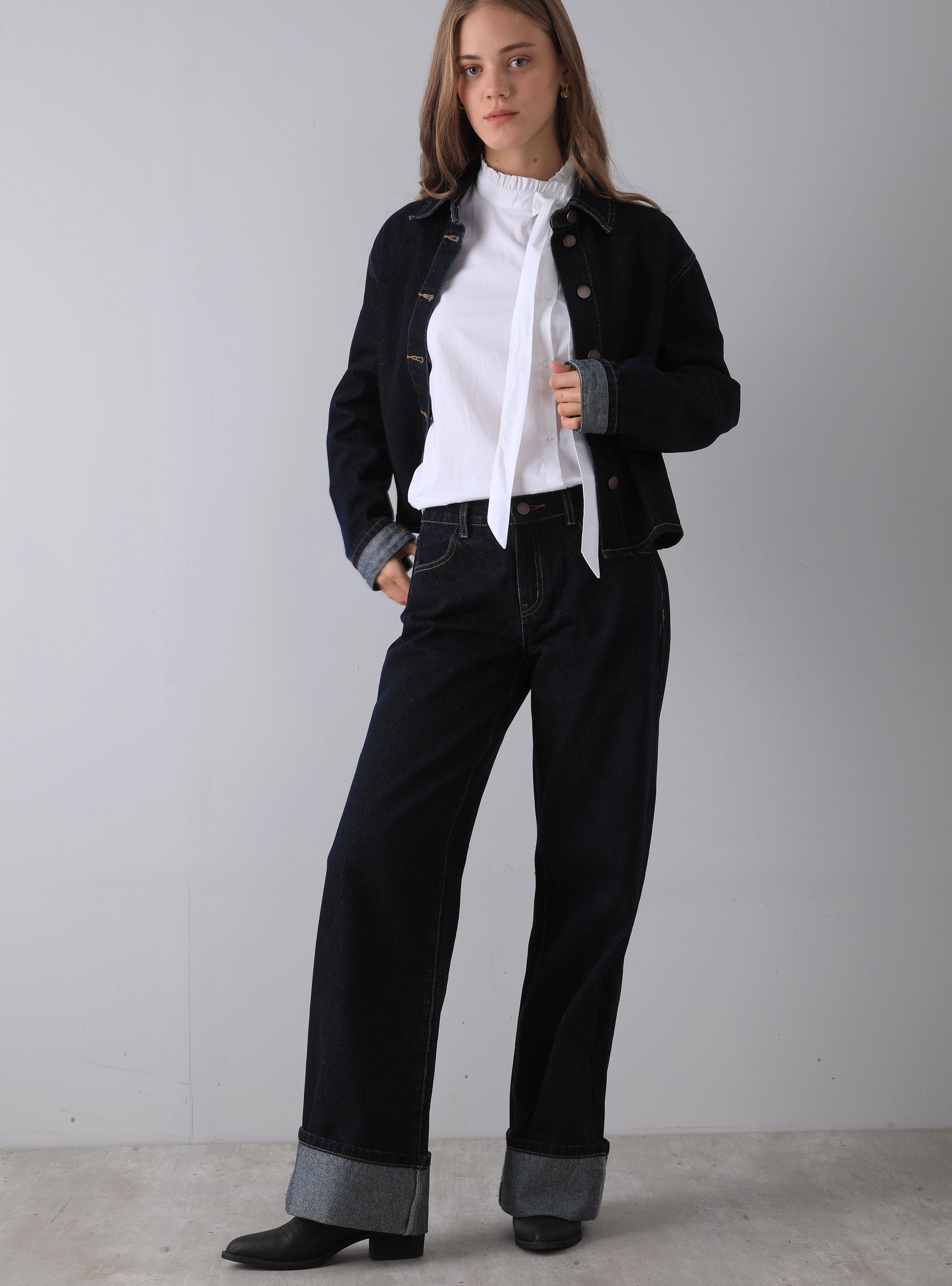 Pantalón Logo Bordado Navy-2