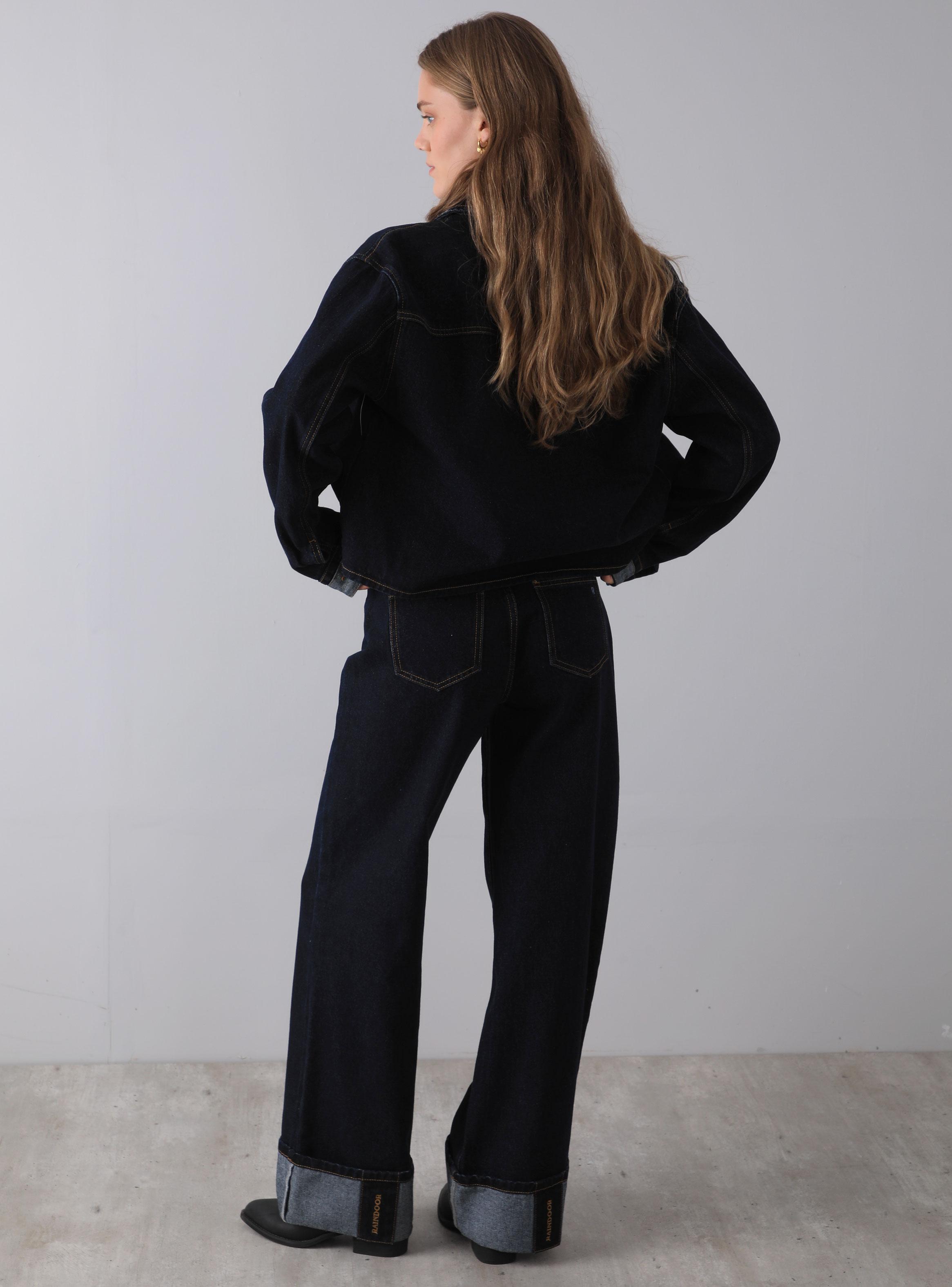 Pantalón Logo Bordado Navy-3